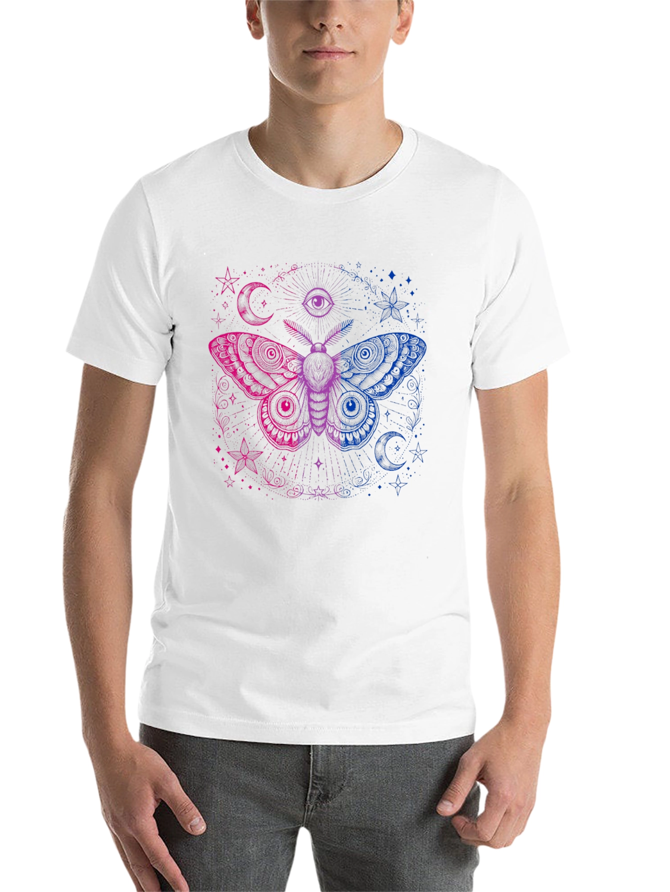 Bisexual Pride Moth Graphic T-Shirt
