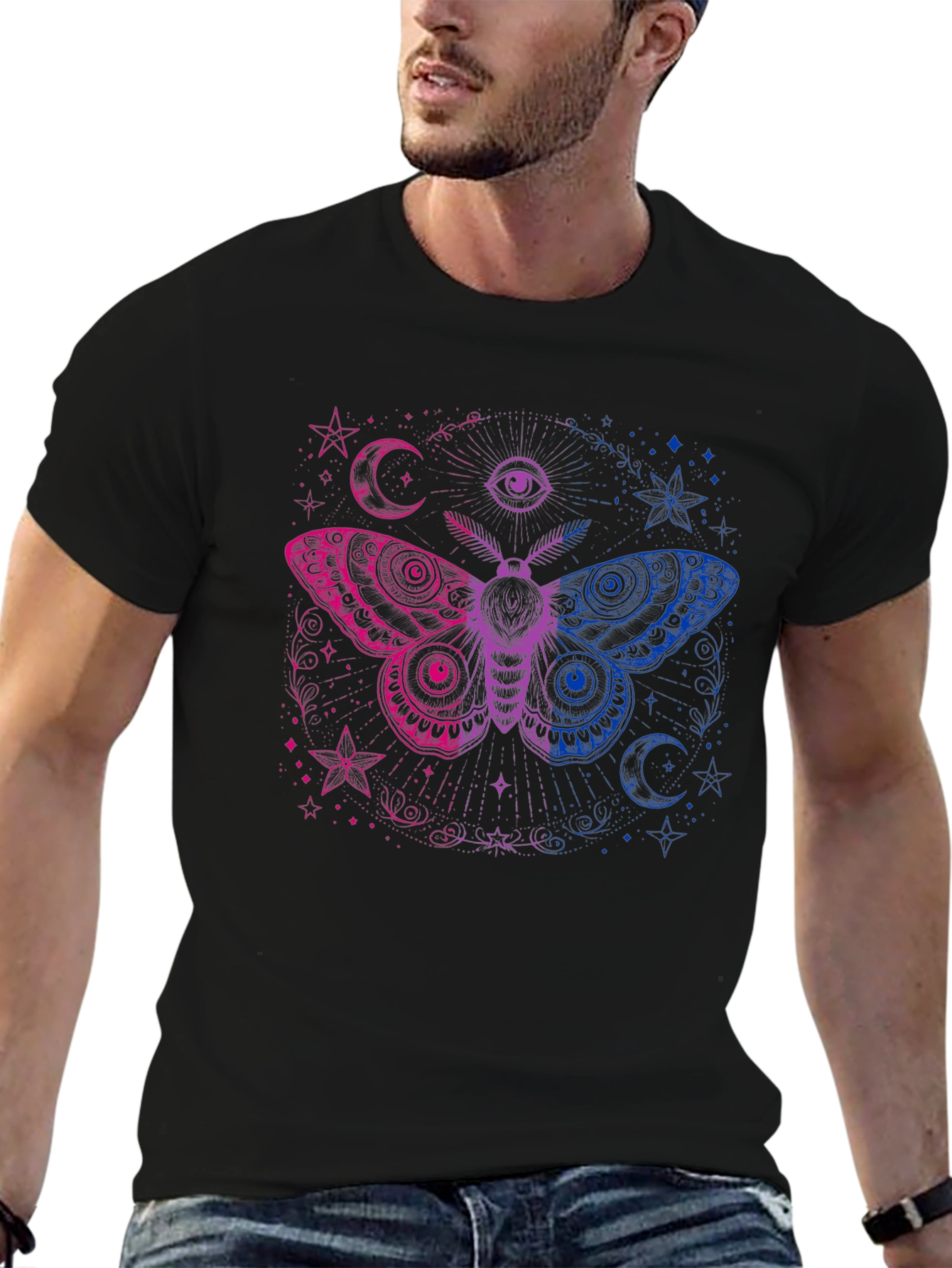 Bisexual Pride Moth Graphic T-Shirt