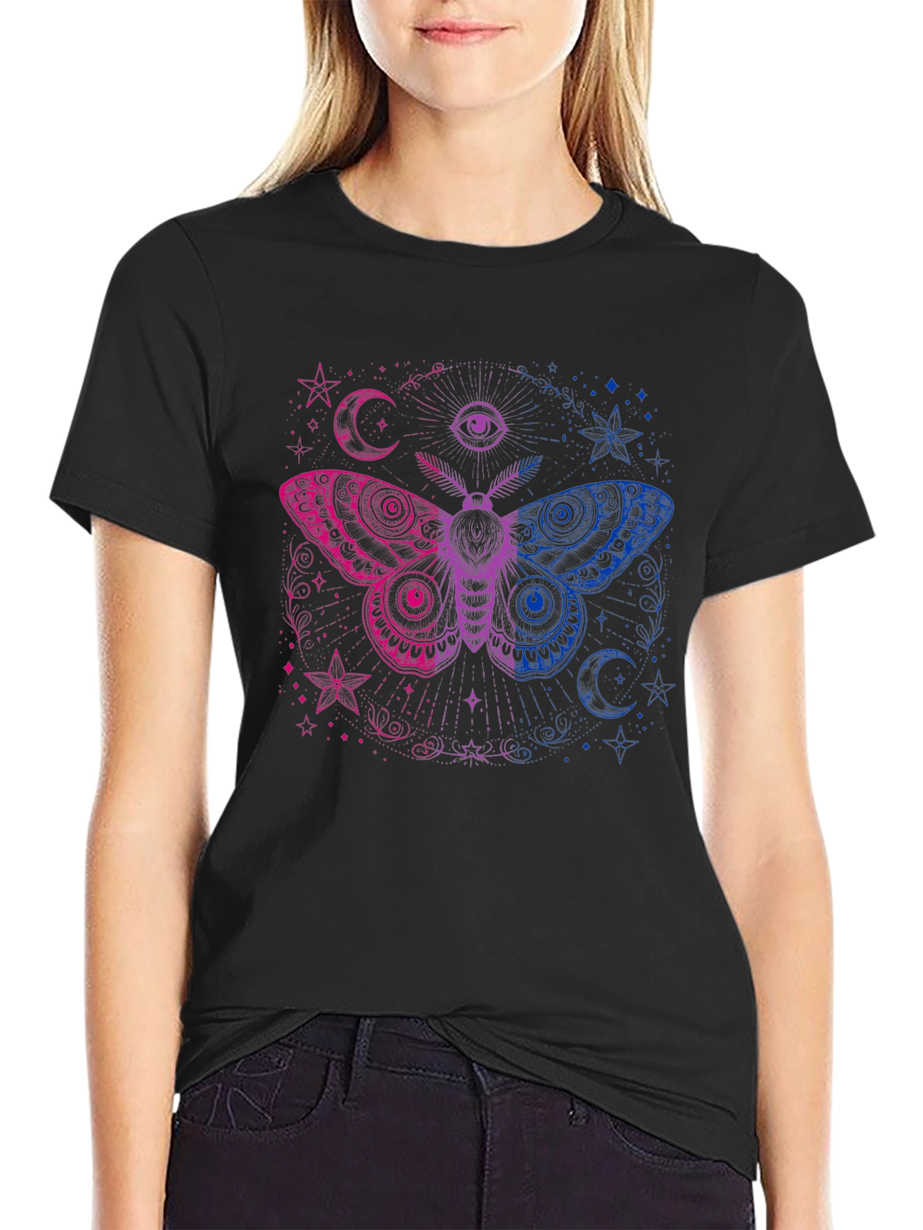 Bisexual Pride Moth Graphic T-Shirt