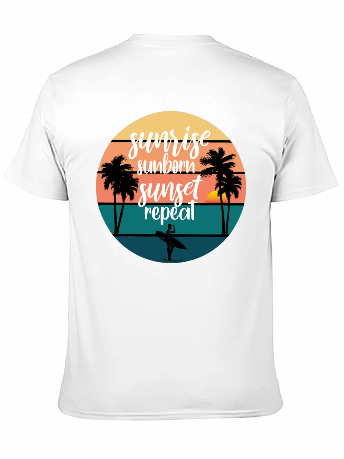 Sunset Surfing Tee: Beach Vibes