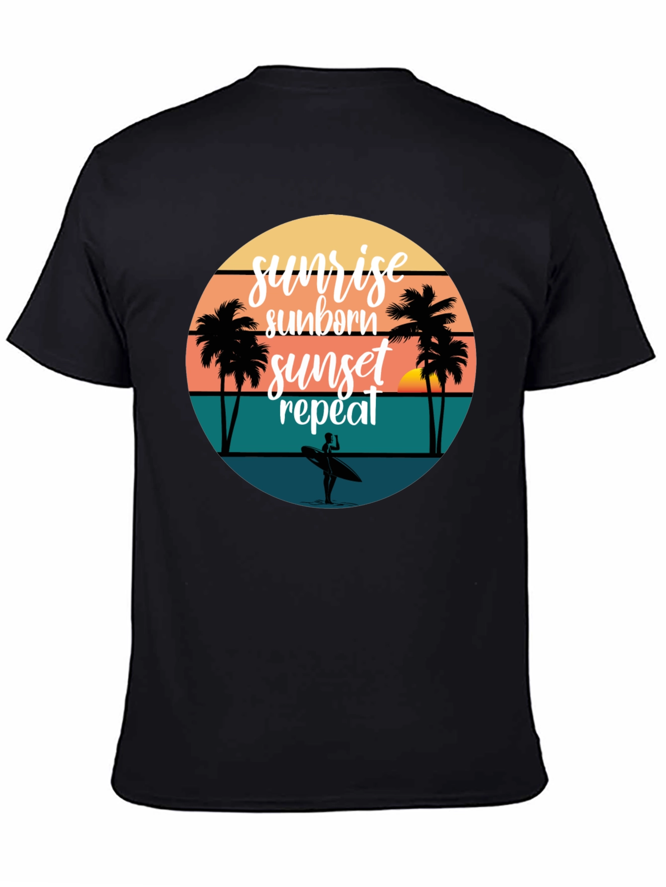 Sunset Surfing Tee: Beach Vibes