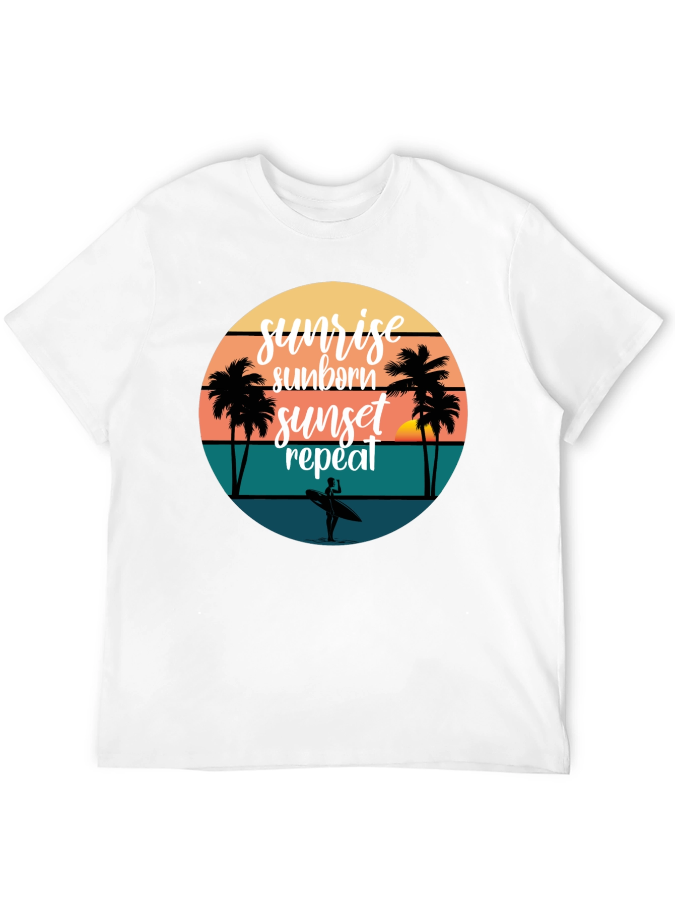 Sunset Surfing Tee: Beach Vibes