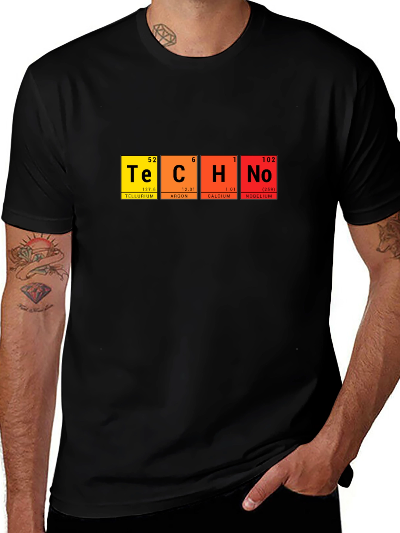 Techno Periodic Table T-Shirt - Science & Music Fusion