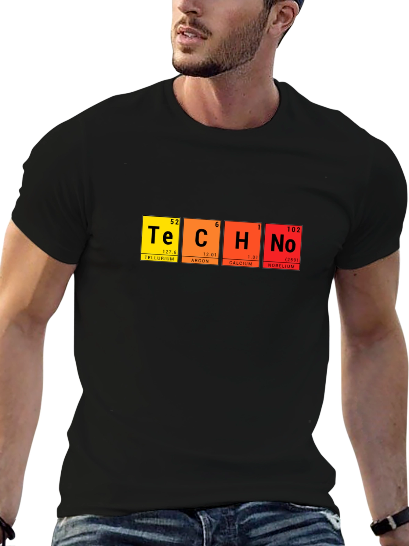 Techno Periodic Table T-Shirt - Science & Music Fusion
