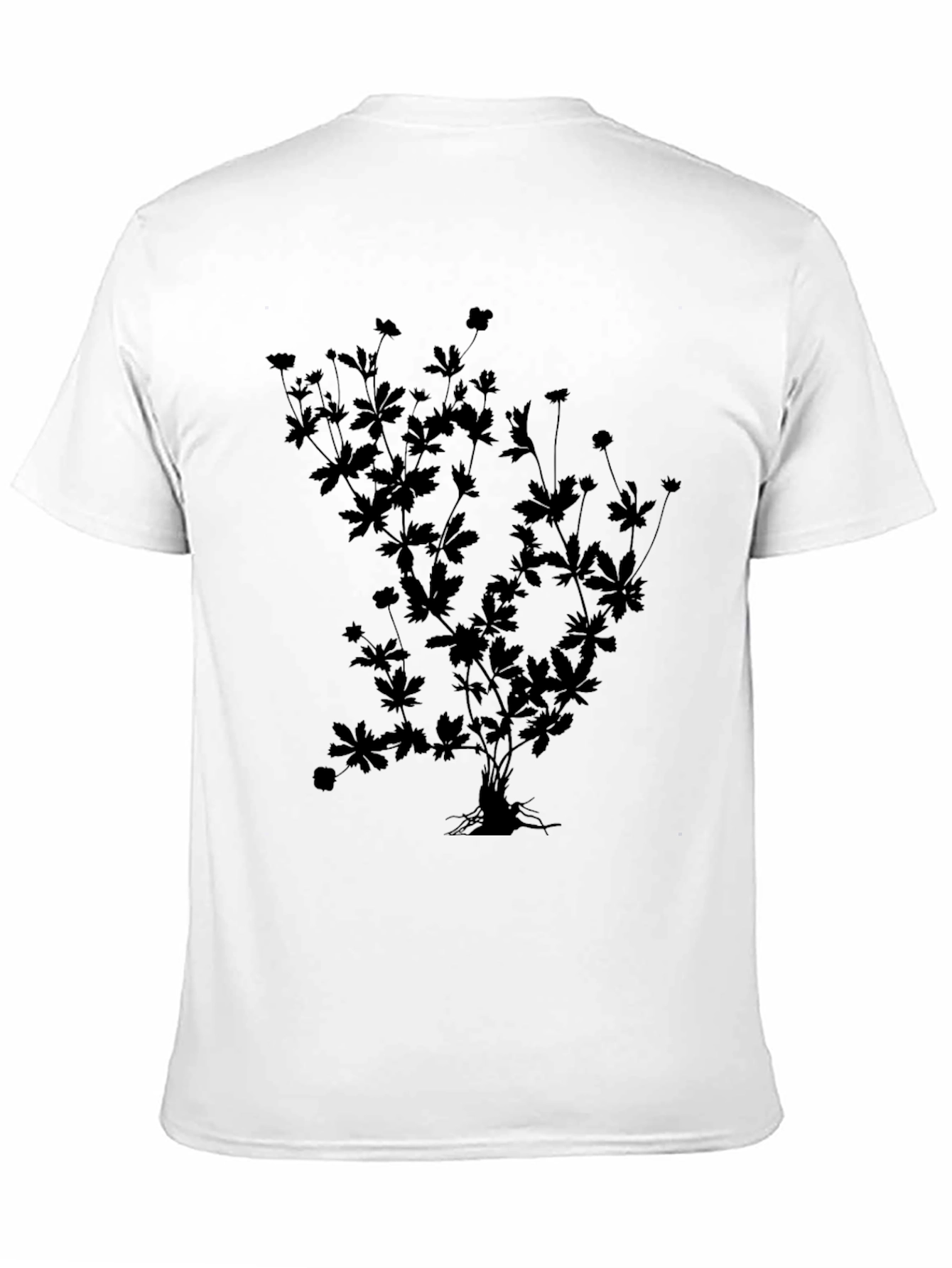 Botanical Silhouette Black T-Shirt