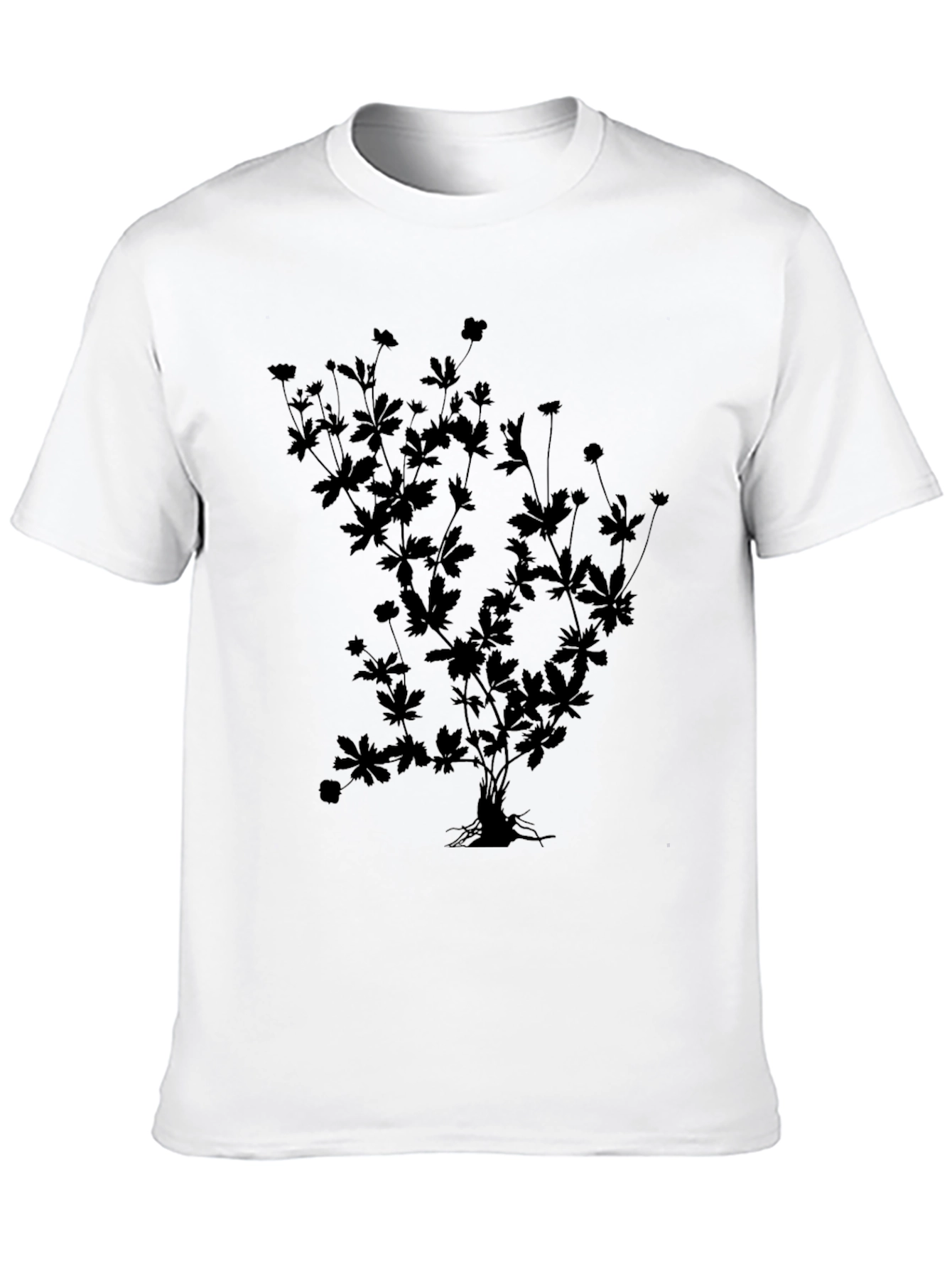 Botanical Silhouette Black T-Shirt