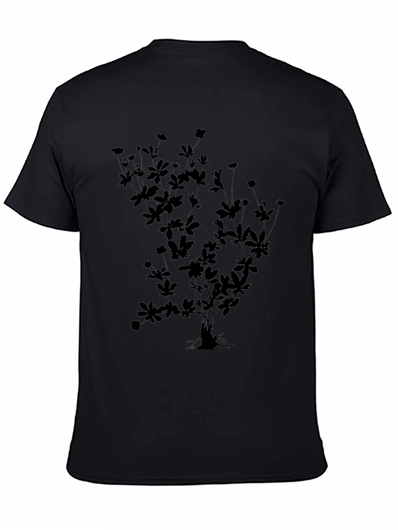Botanical Silhouette Black T-Shirt