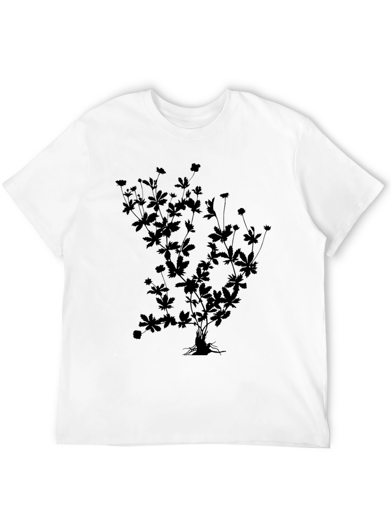 Botanical Silhouette Black T-Shirt