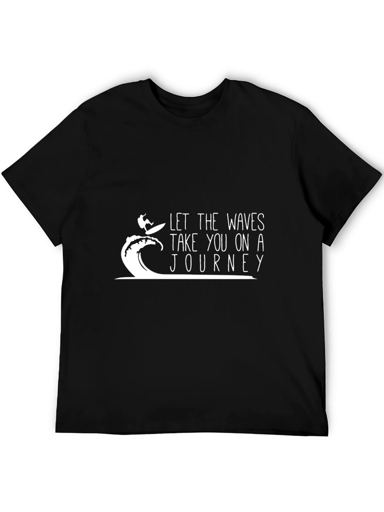 Surfing Waves Journey Black Tee