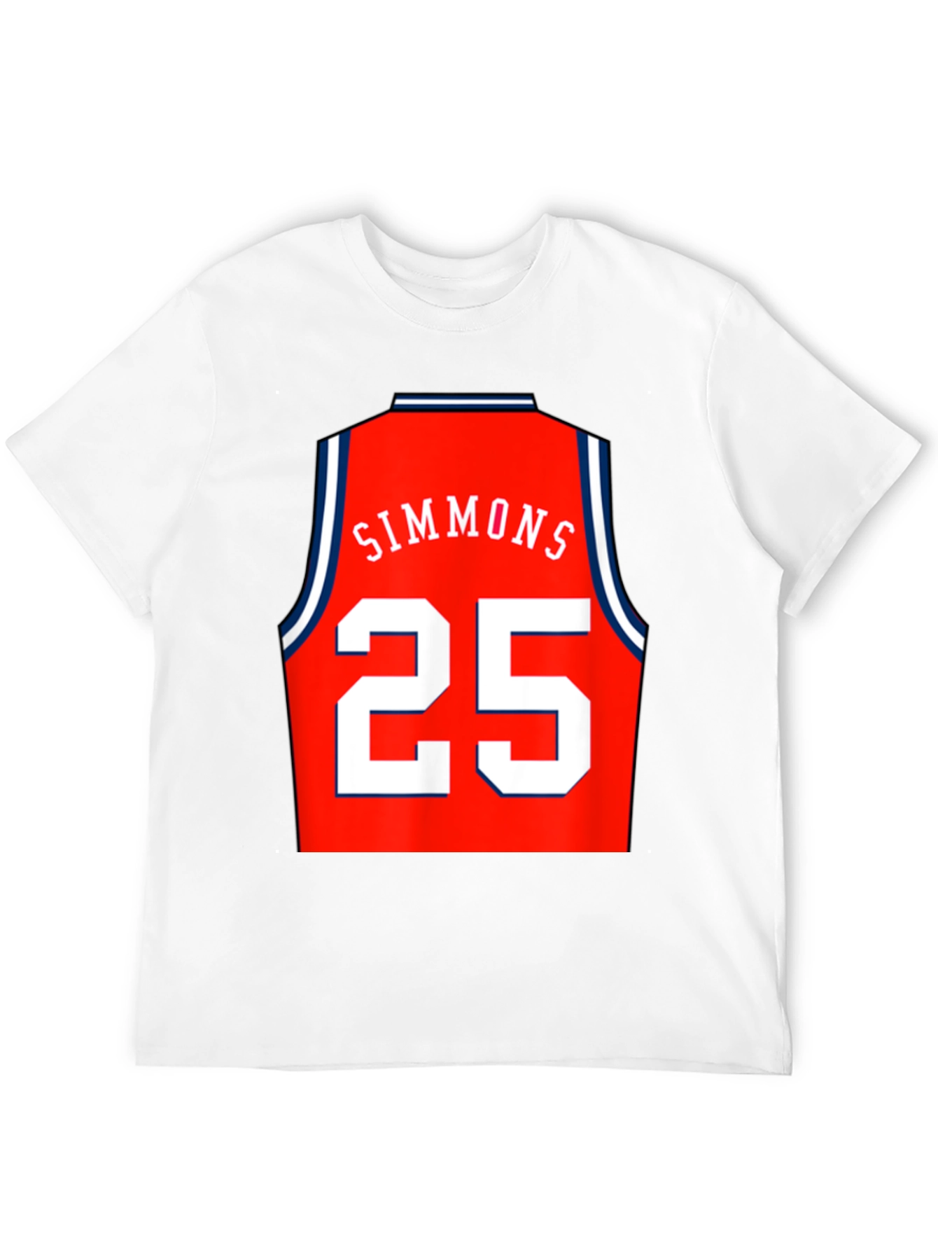 Simmons 25 Basketball Jersey Style Graphic Tee