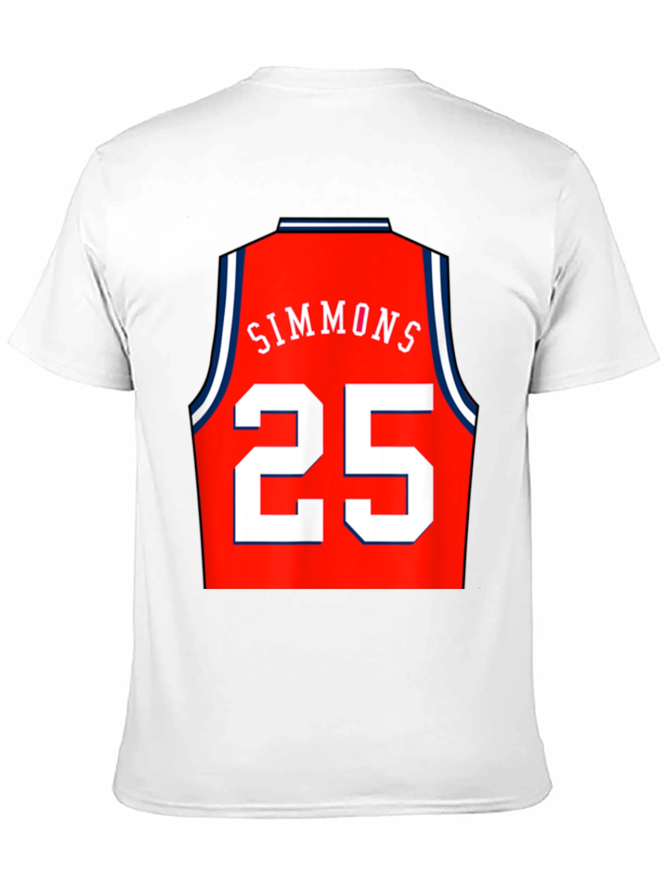 Simmons 25 Basketball Jersey Style Graphic Tee