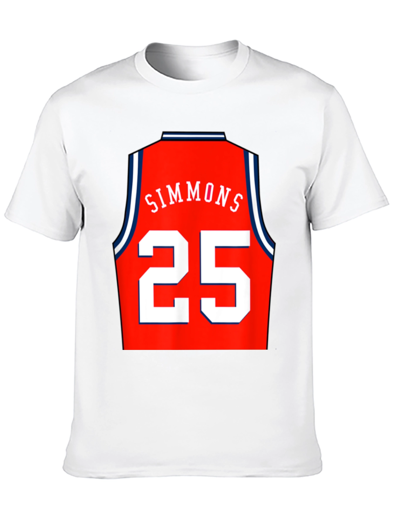 Simmons 25 Basketball Jersey Style Graphic Tee