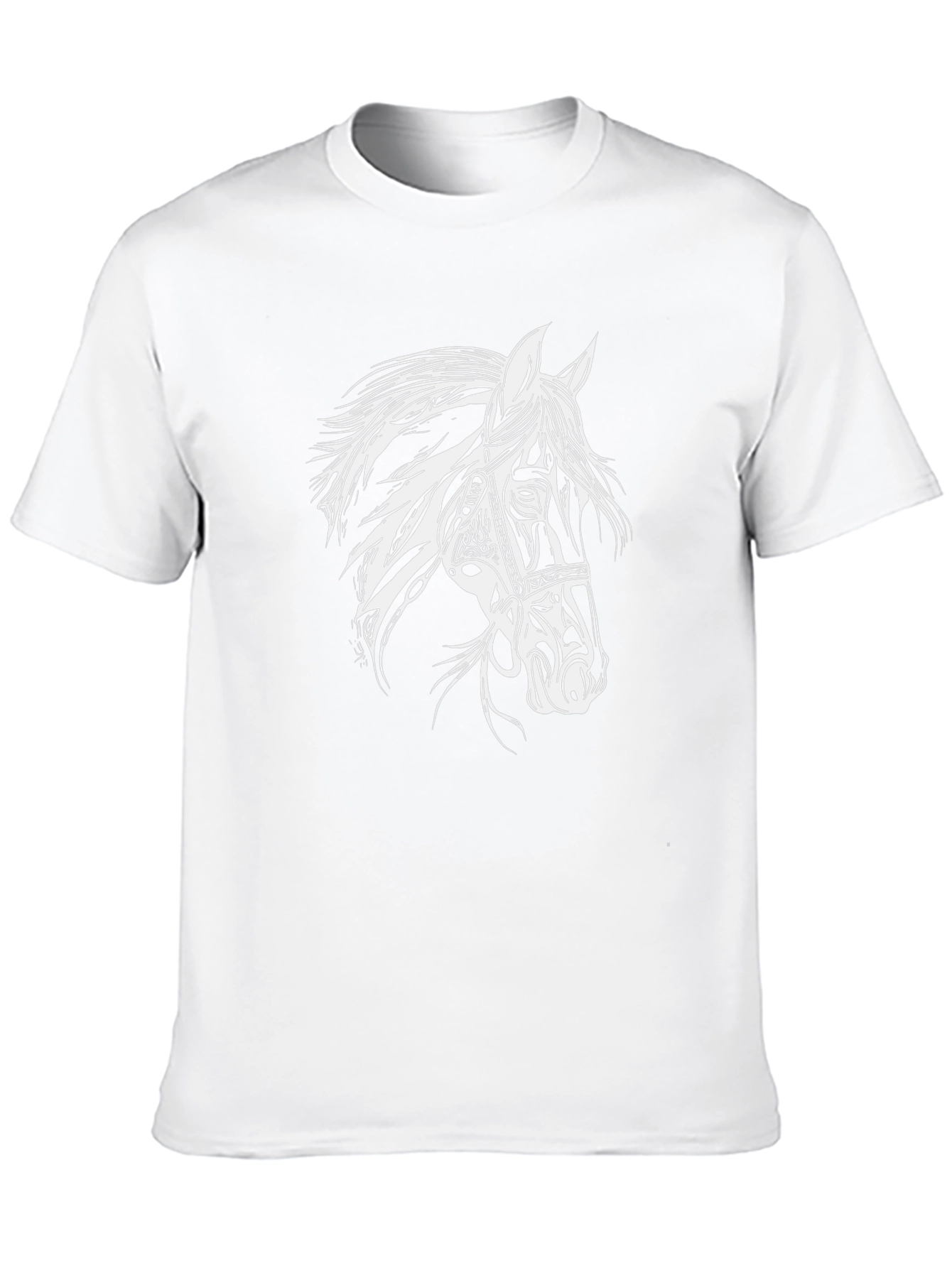 Horse Graphic Tee - Stylish Black Cotton T-Shirt