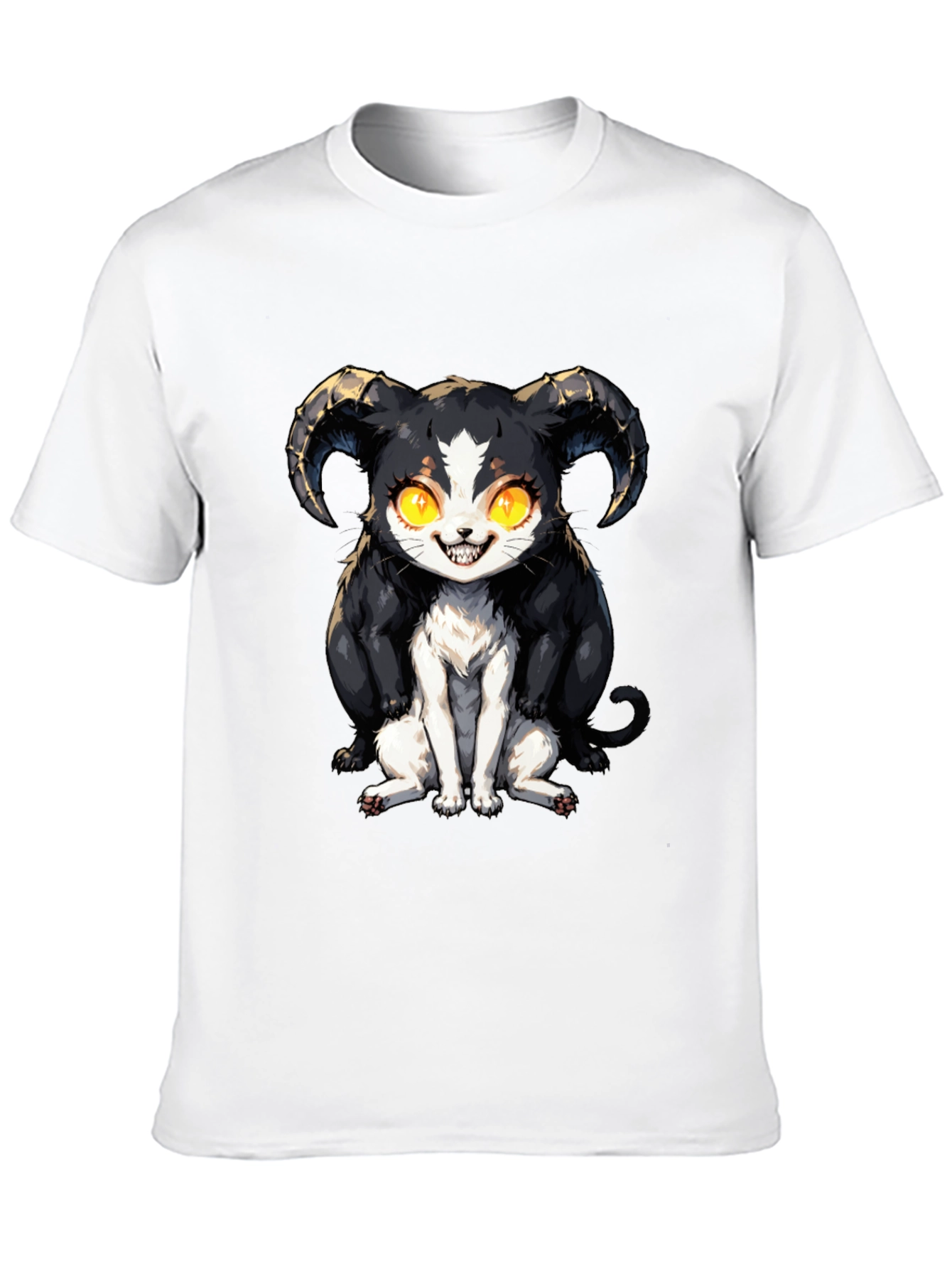 Devil Cat T-Shirt - Black Graphic Tee