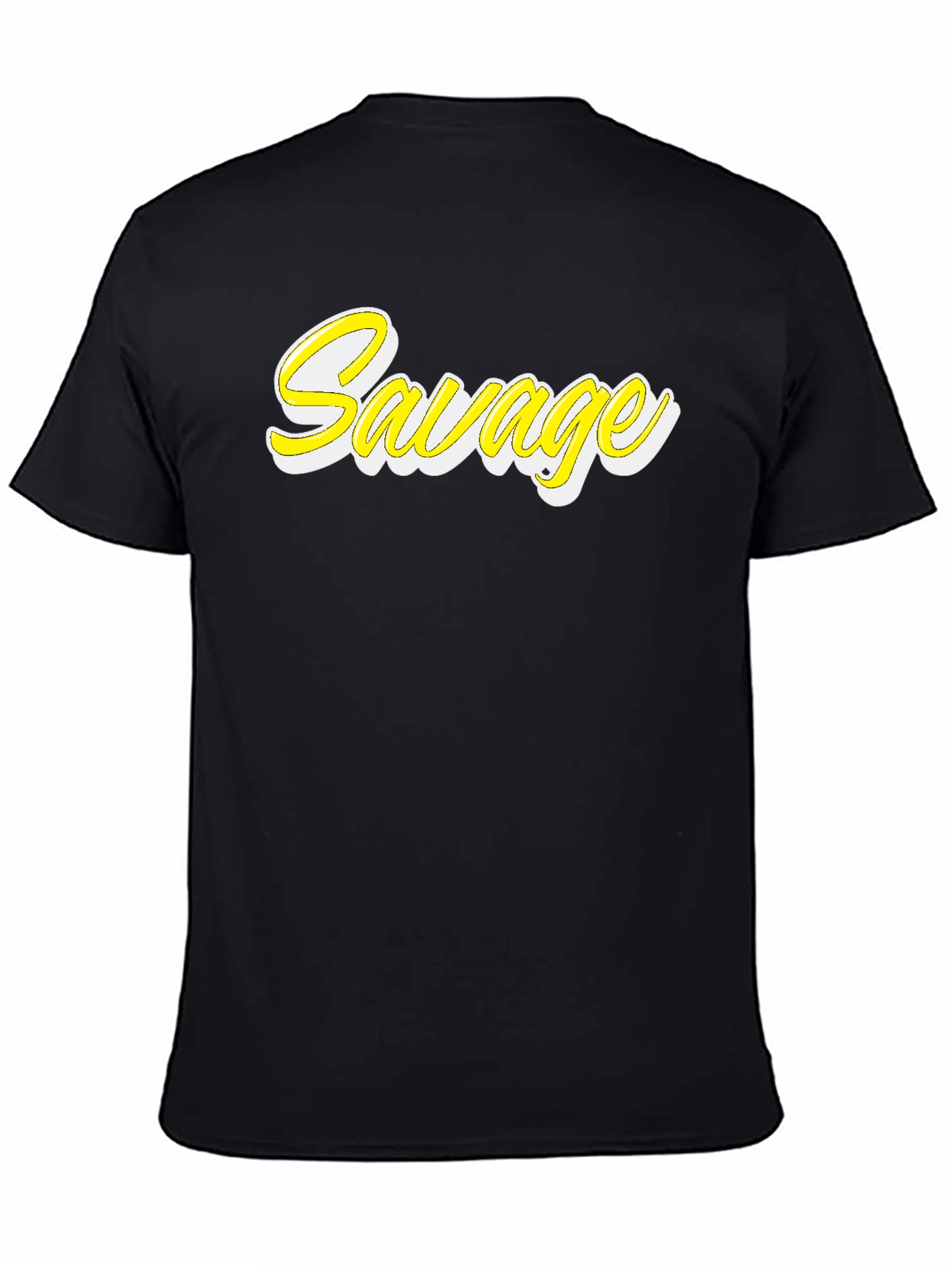 Savage Graphic T-Shirt - Black Crew Neck Tee