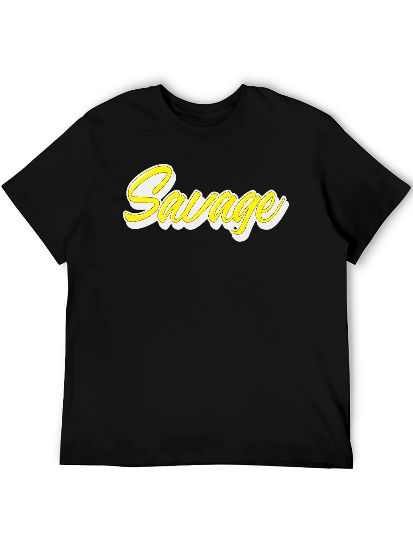 Savage Graphic T-Shirt - Black Crew Neck Tee