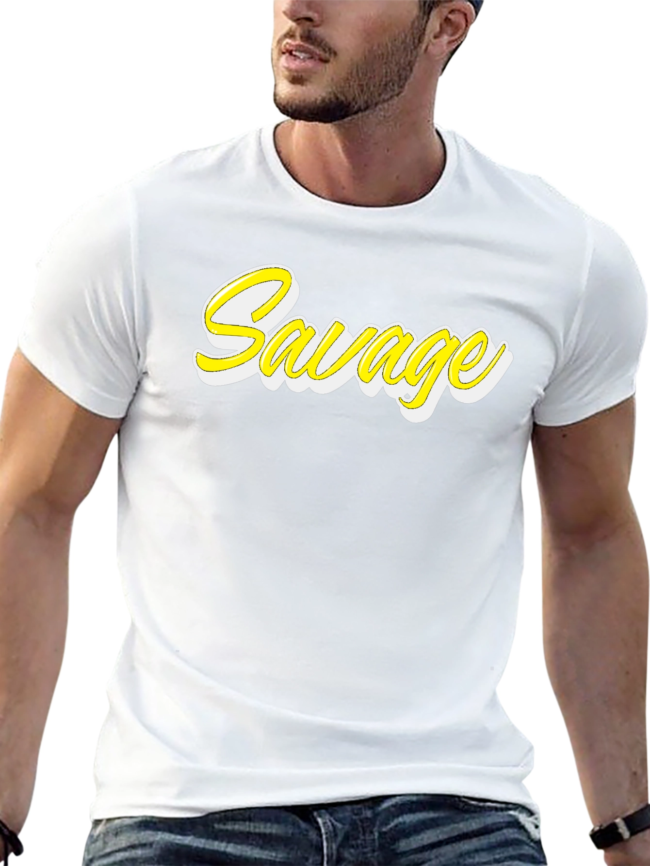 Savage Graphic T-Shirt - Black Crew Neck Tee