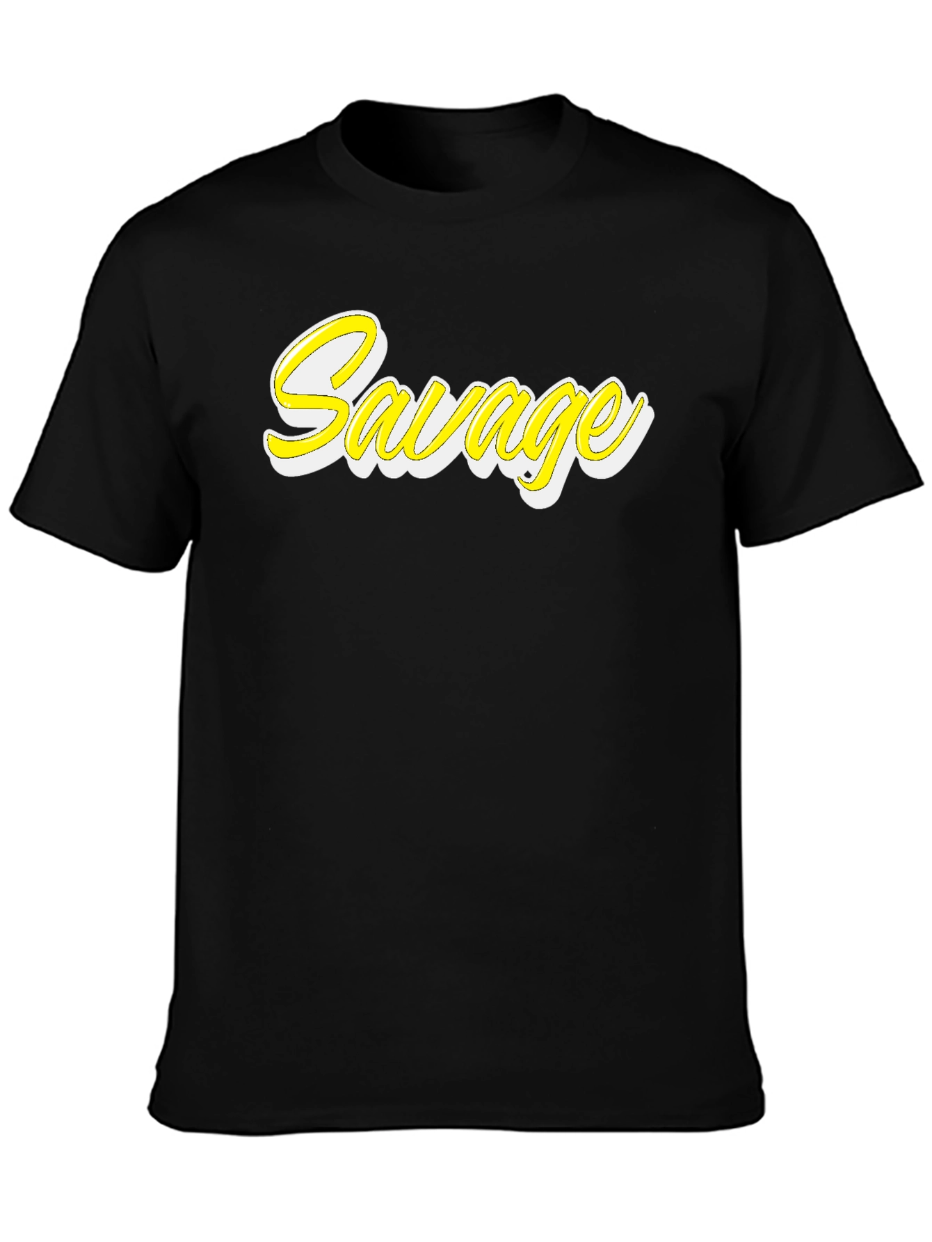 Savage Graphic T-Shirt - Black Crew Neck Tee