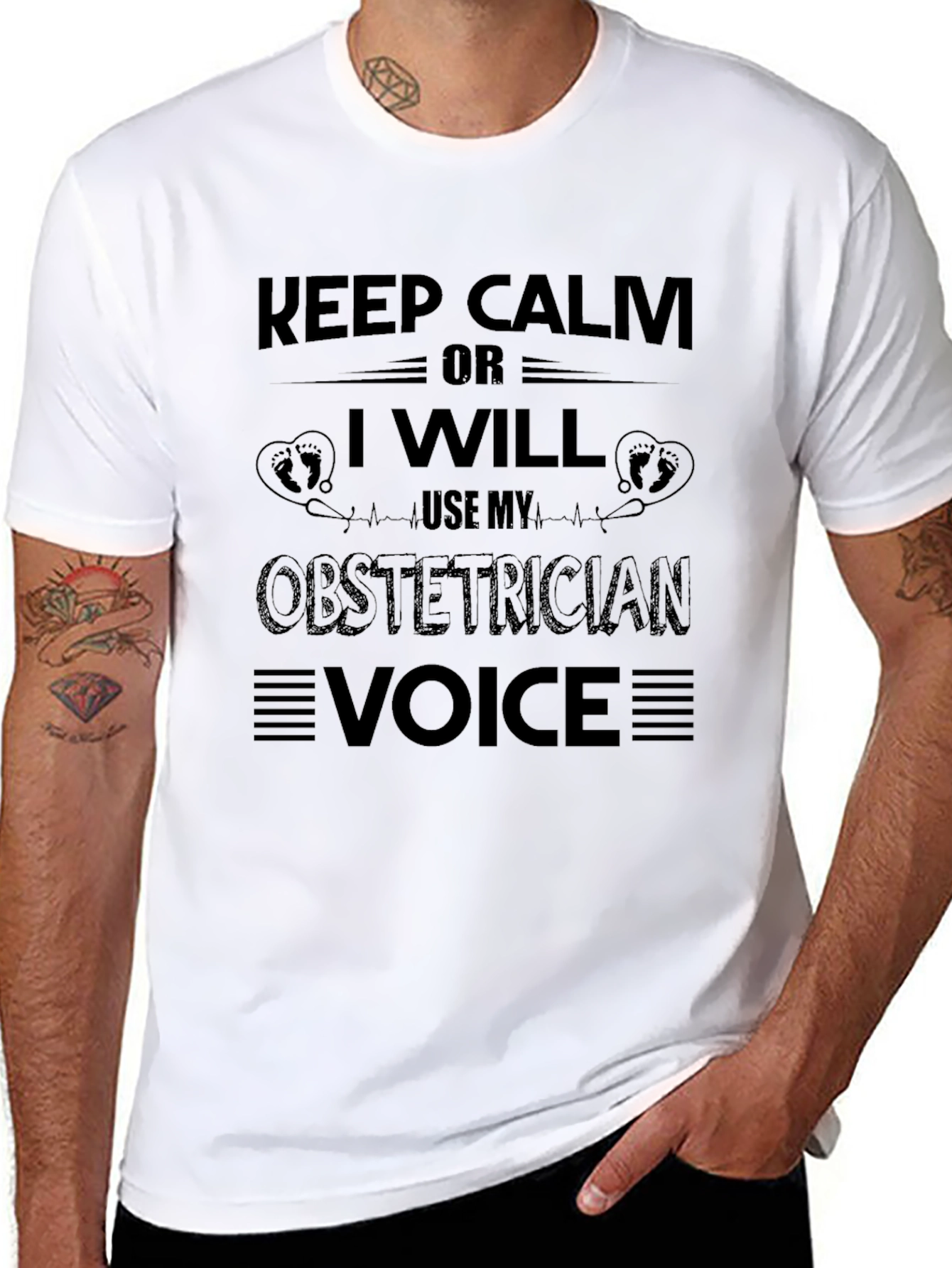 Keep Calm Obstetrician Voice T-Shirt