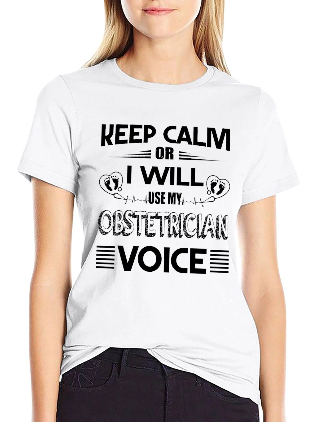 Keep Calm Obstetrician Voice T-Shirt