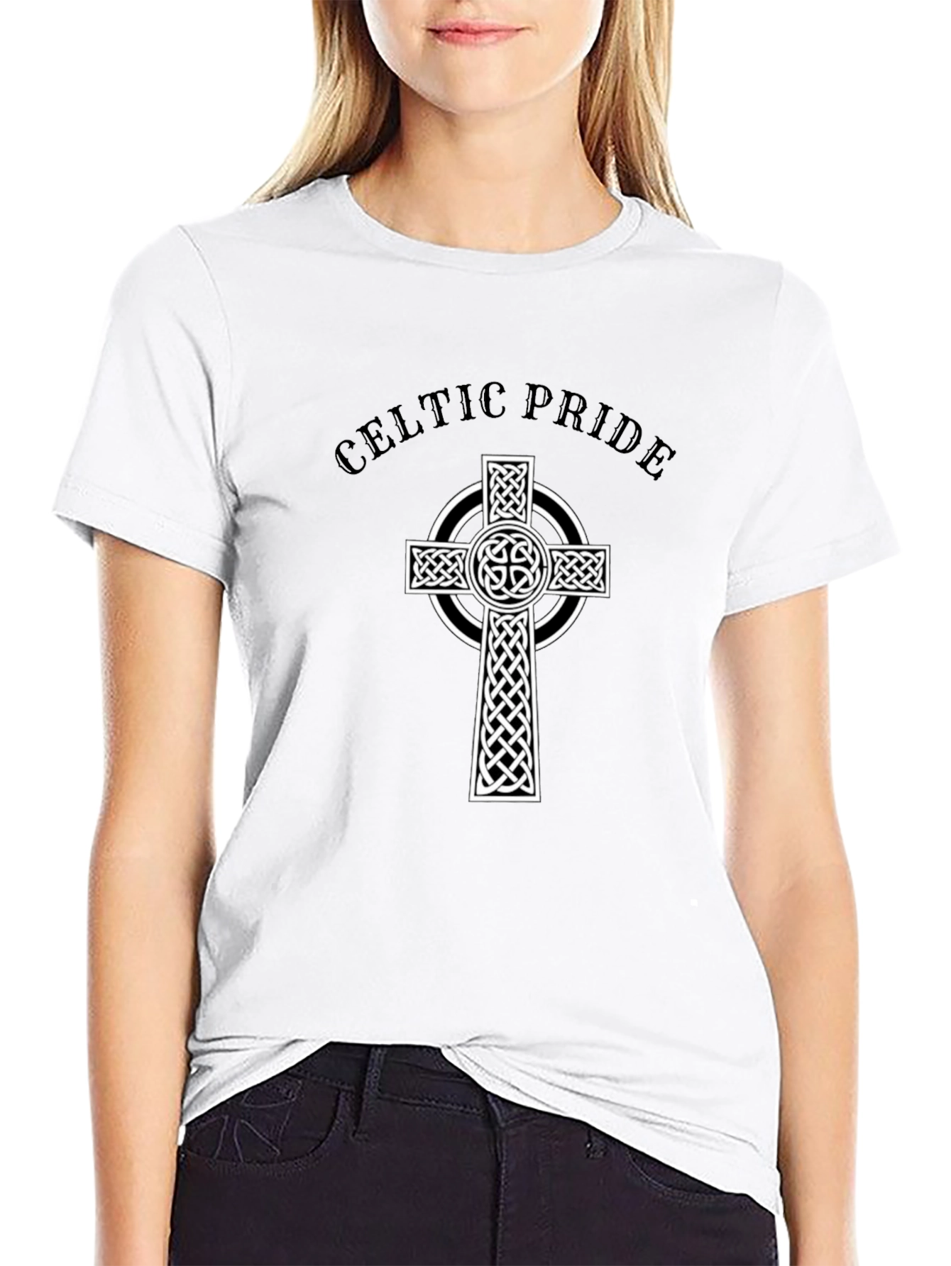 Celtic Pride Graphic Tee - Black Cotton Blend