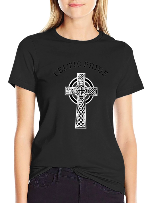 Celtic Pride Graphic Tee - Black Cotton Blend