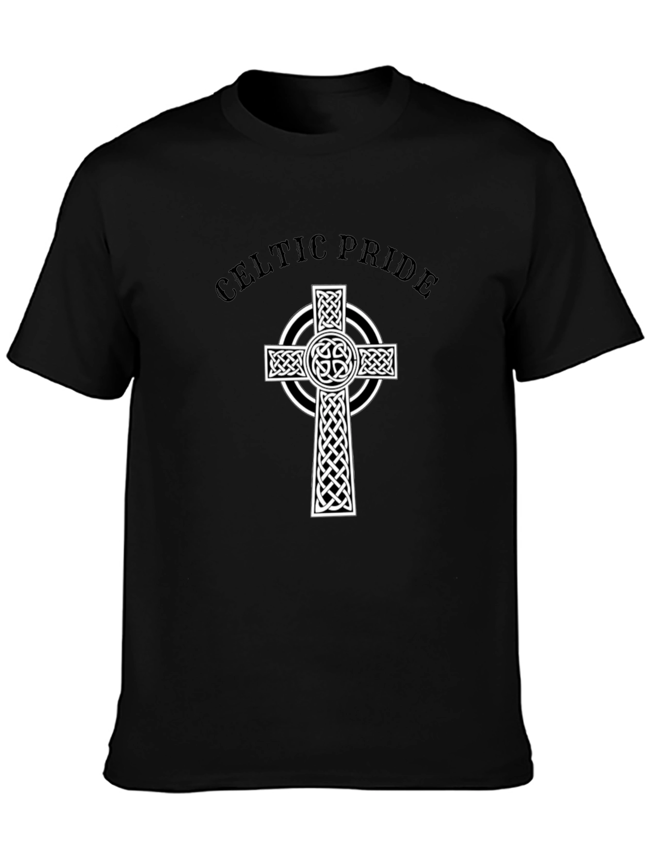 Celtic Pride Graphic Tee - Black Cotton Blend