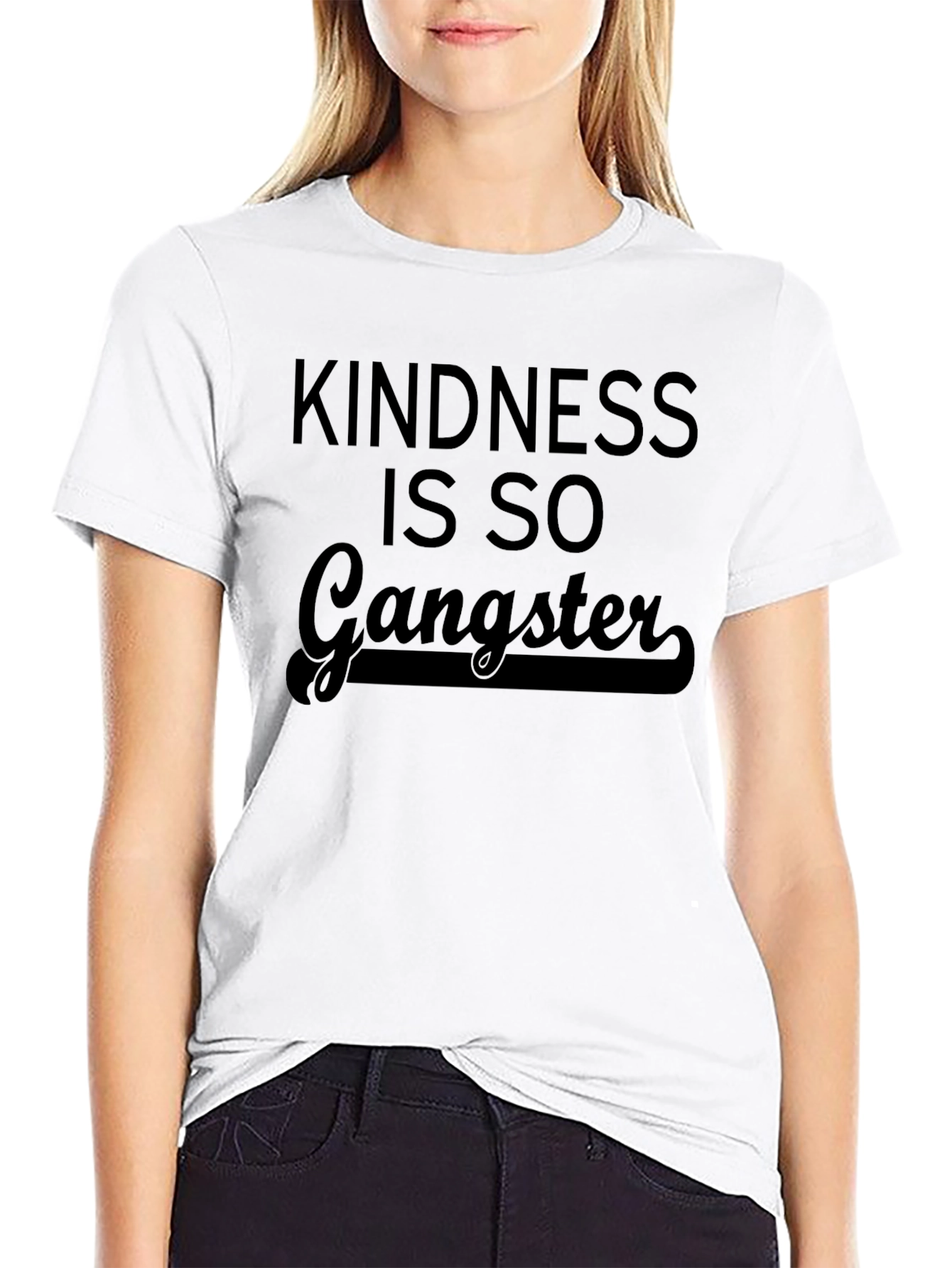 Kindness is so Gangster Black T-Shirt