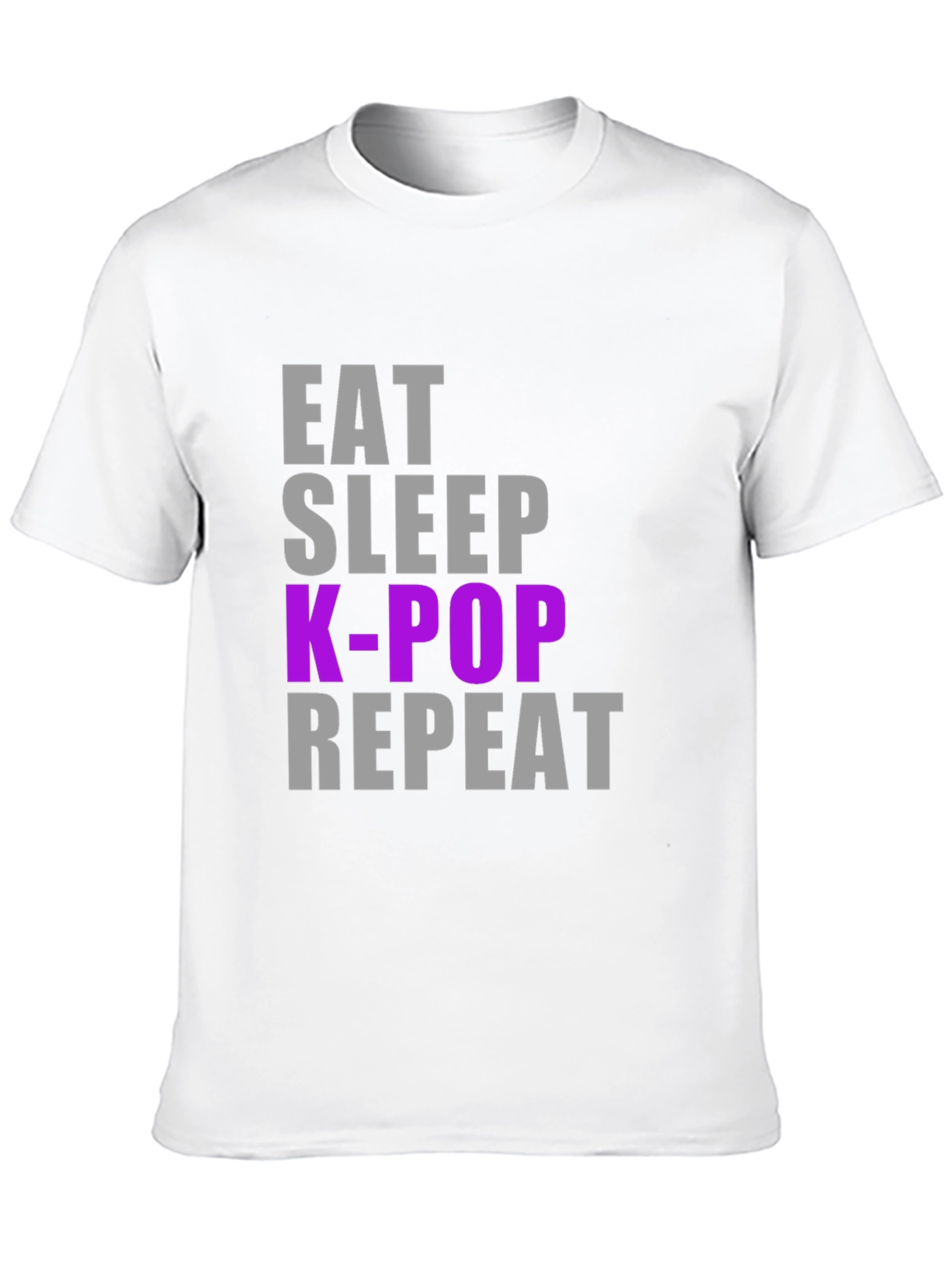 Eat Sleep K-Pop Repeat Black T-Shirt
