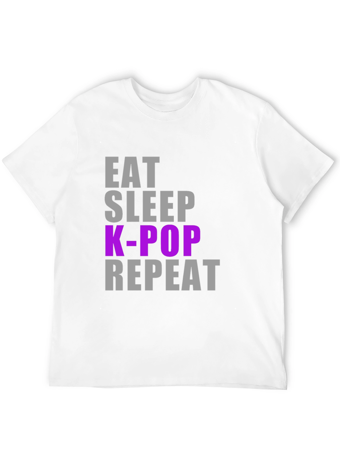 Eat Sleep K-Pop Repeat Black T-Shirt