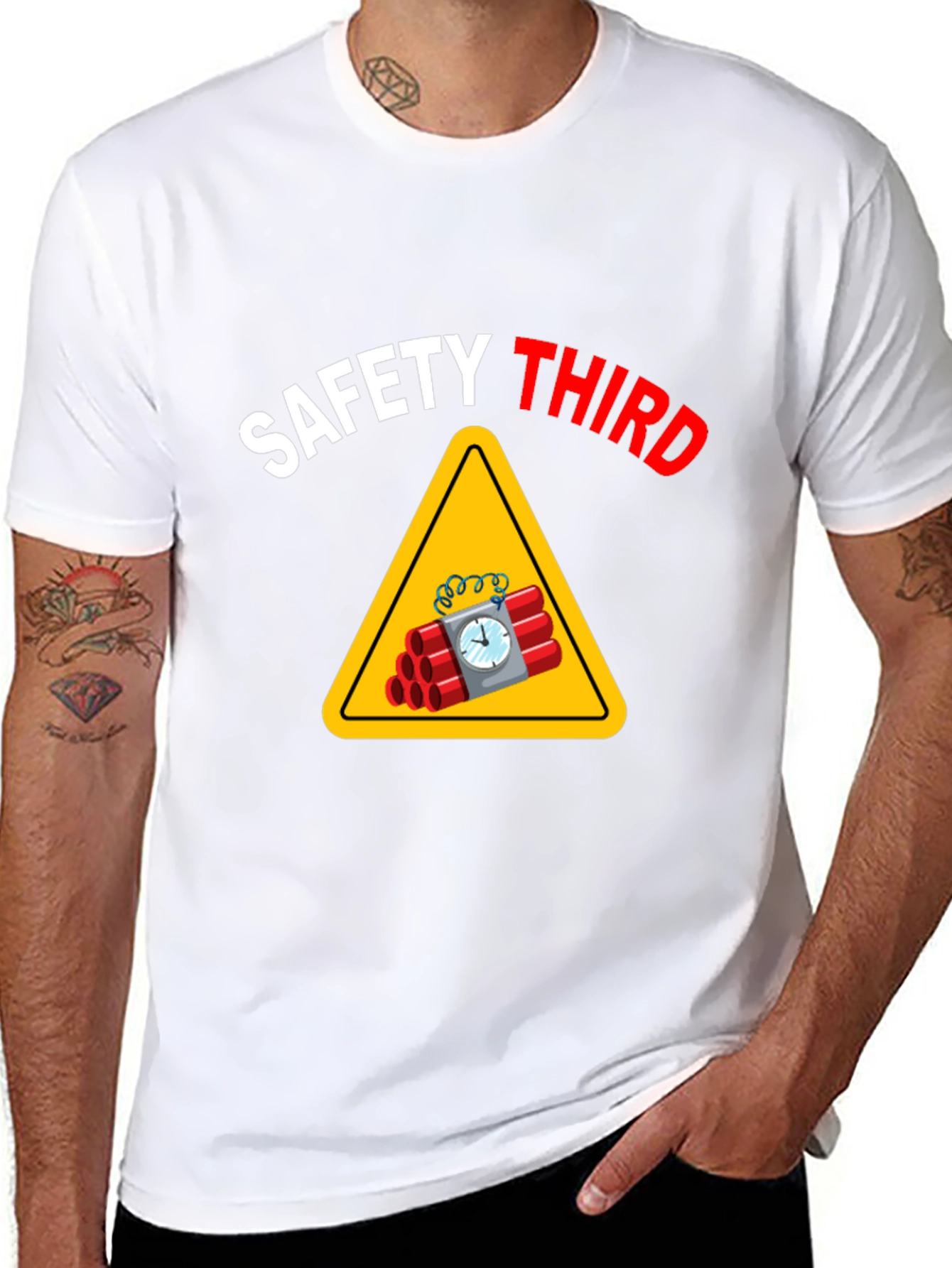Safety Third T-Shirt - Funny Graphic Tee