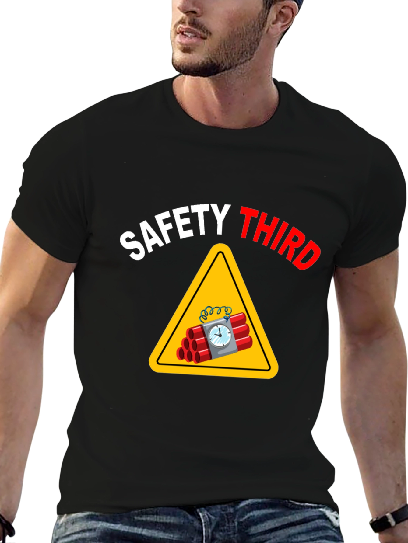 Safety Third T-Shirt - Funny Graphic Tee