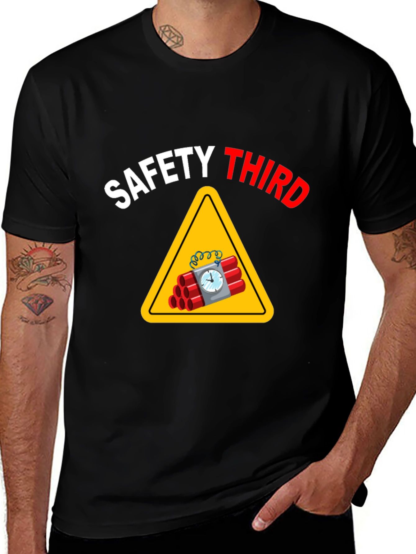 Safety Third T-Shirt - Funny Graphic Tee