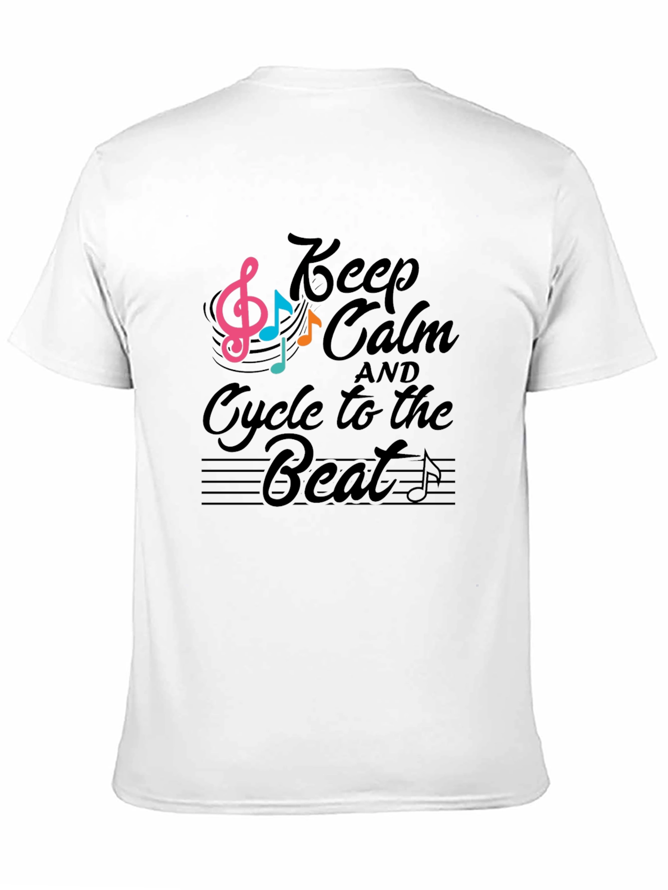 Keep Calm Cycle to the Beat Black T-Shirt