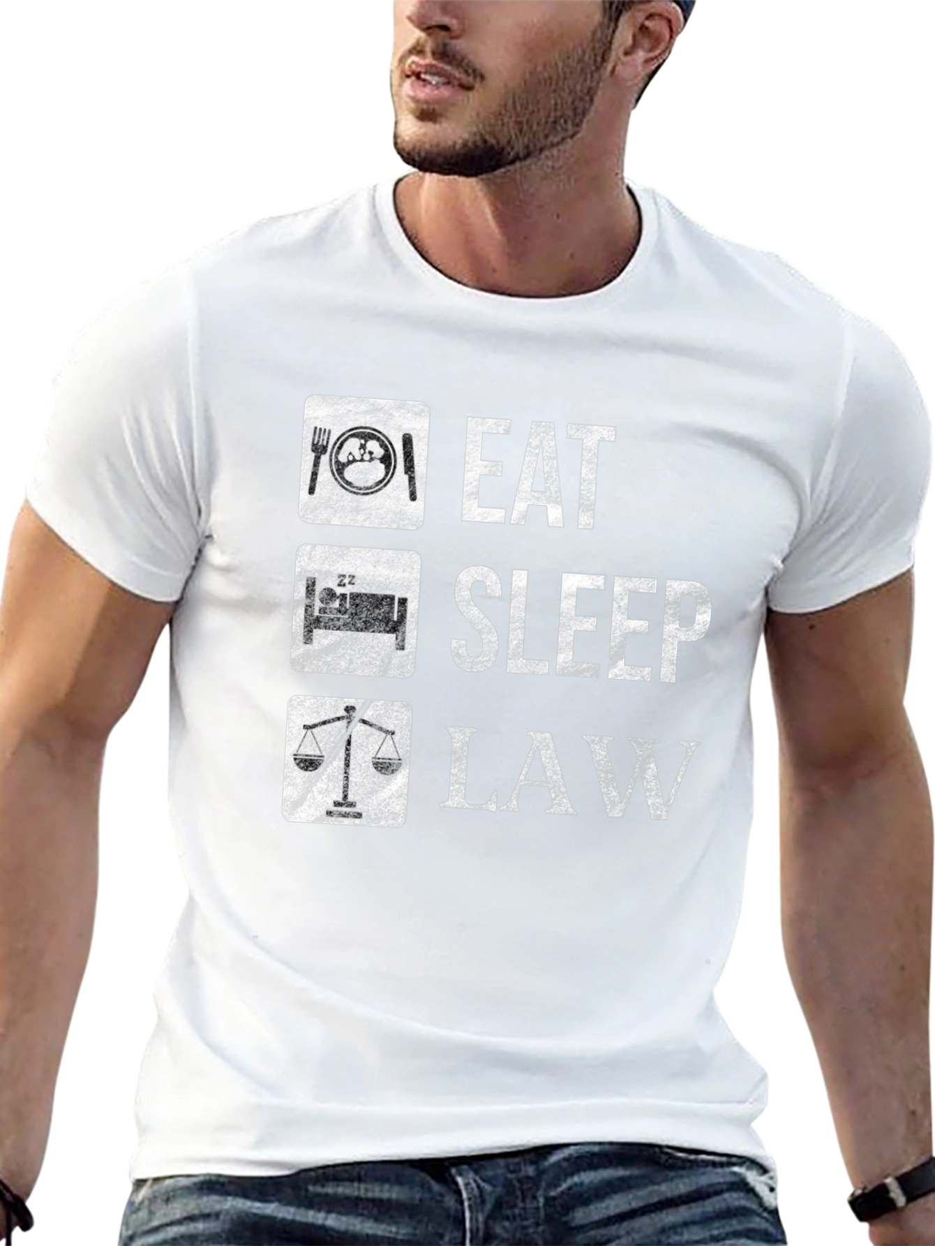 Eat Sleep Law Black T-Shirt