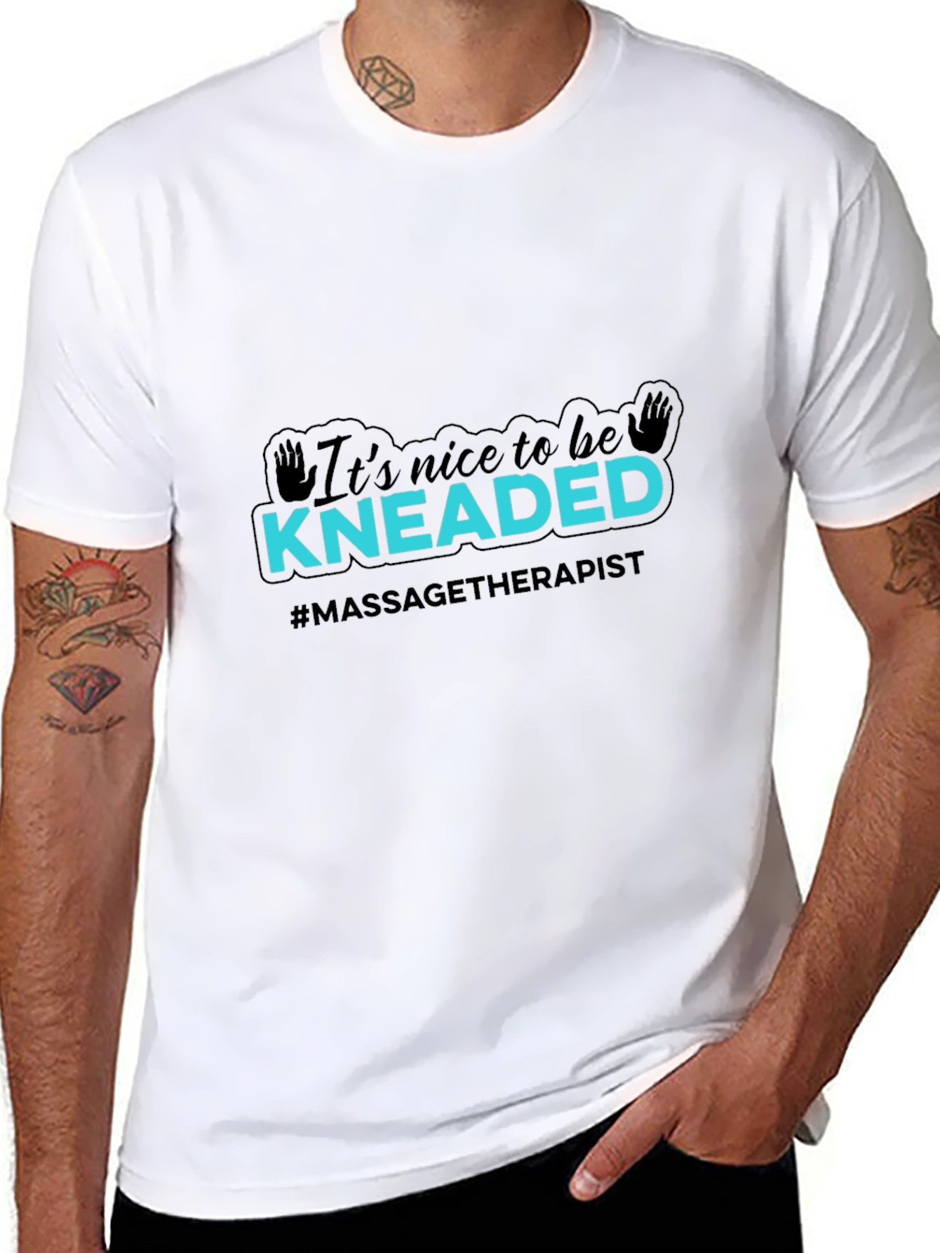 Massage Therapist T-Shirt - Its Nice To Be Kneaded