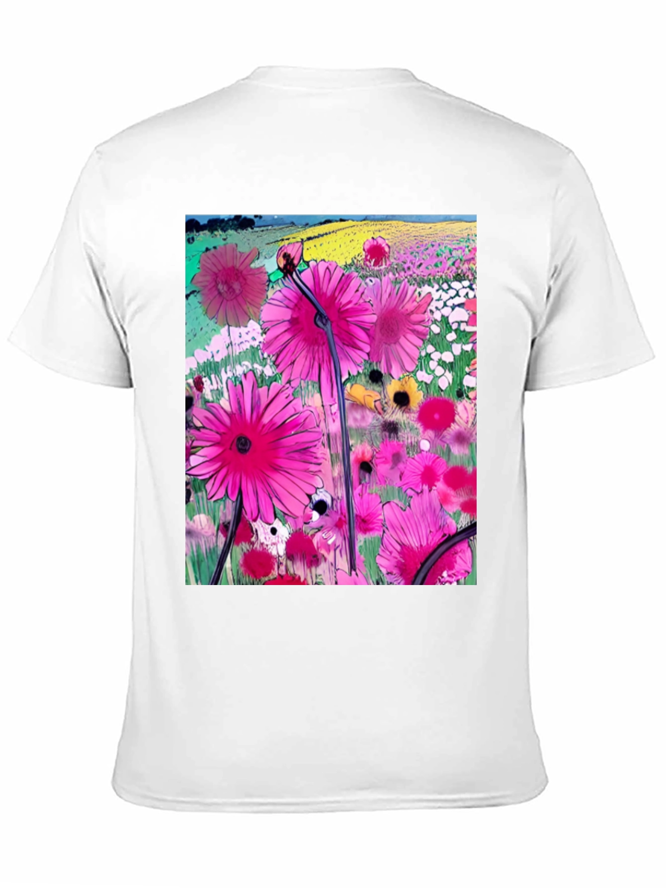 Floral Meadow Graphic T-Shirt - Vibrant Casual Wear