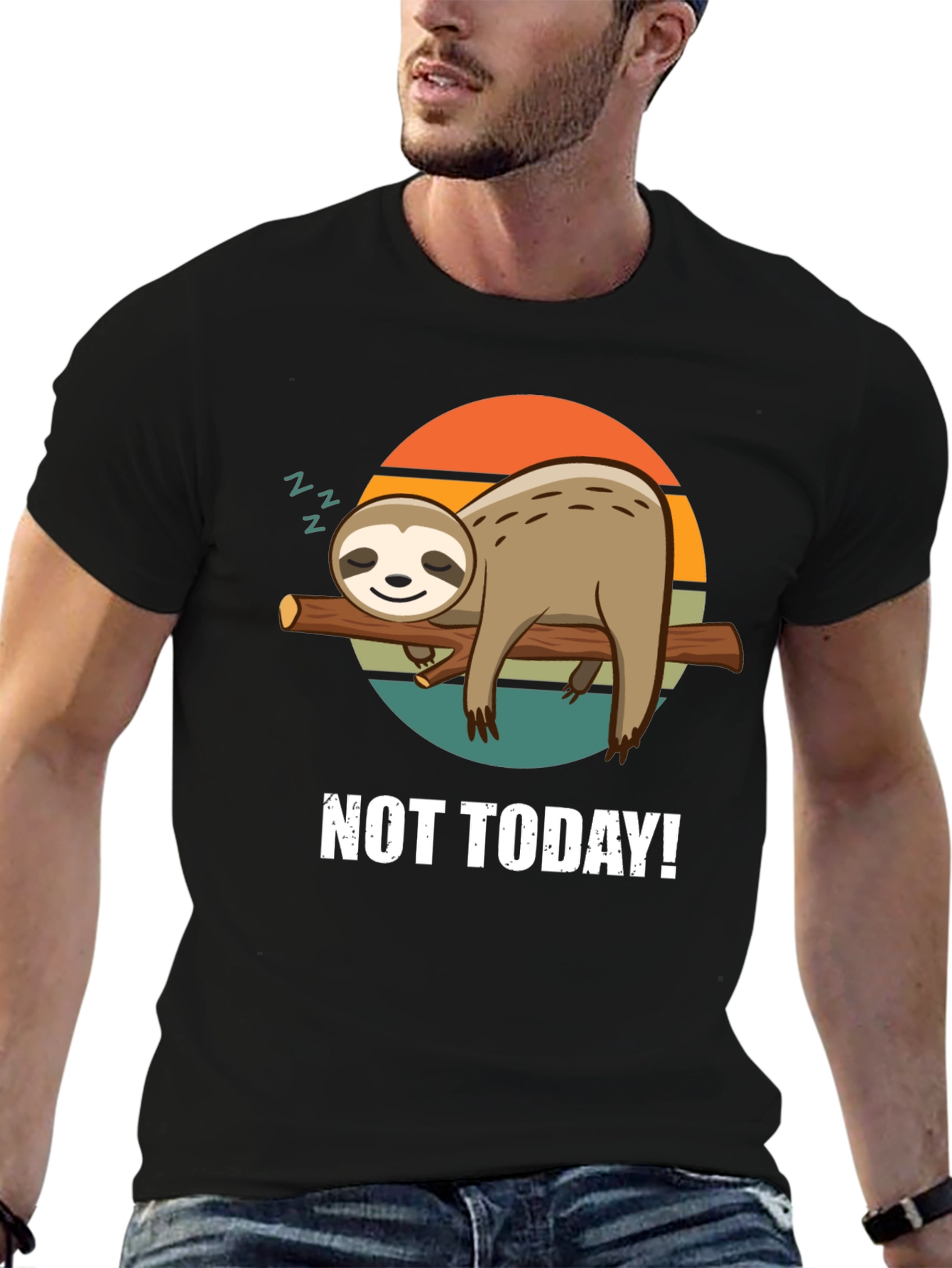 Not Today Sloth Graphic Tee - Relaxed Comfort