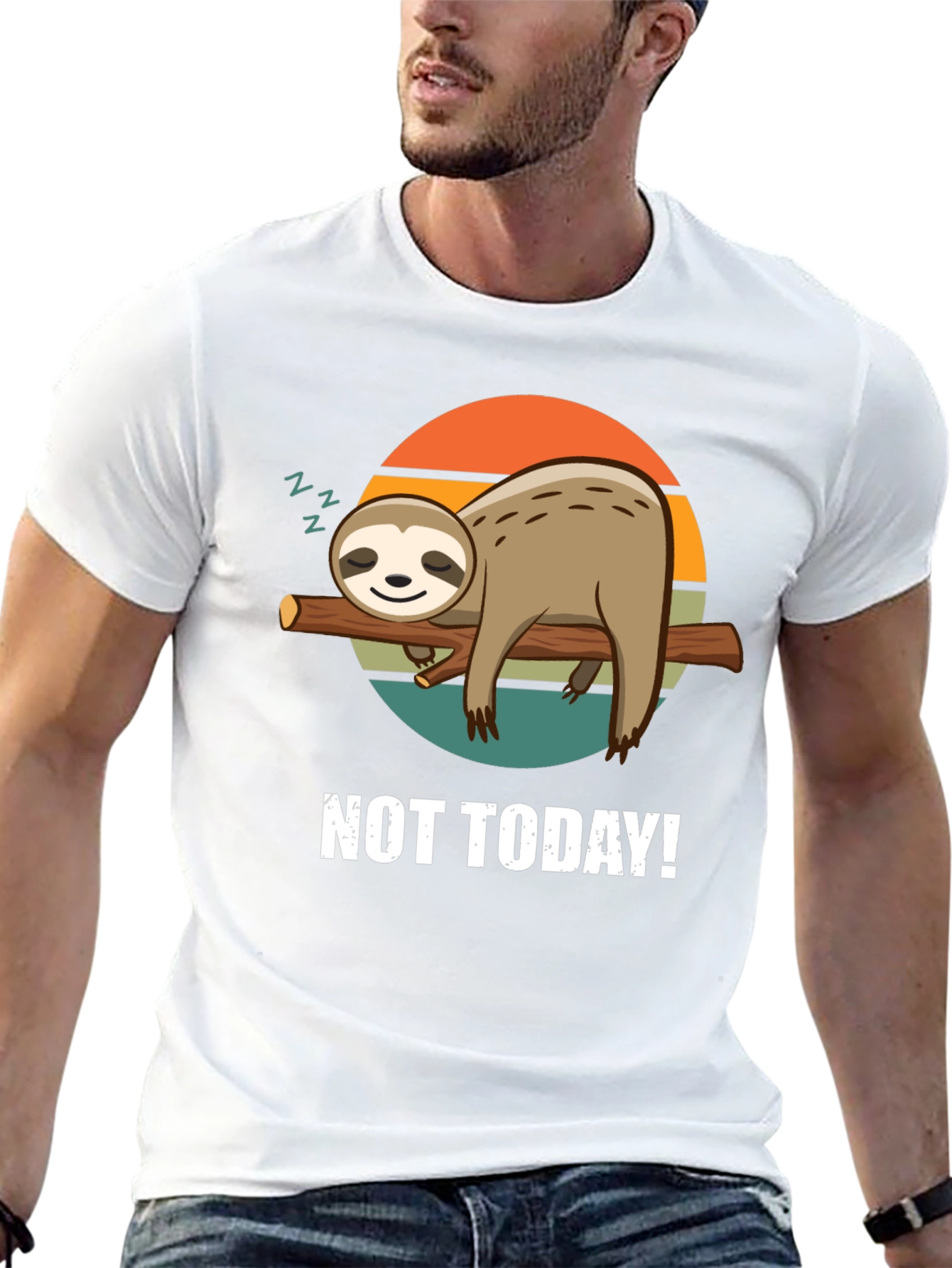 Not Today Sloth Graphic Tee - Relaxed Comfort