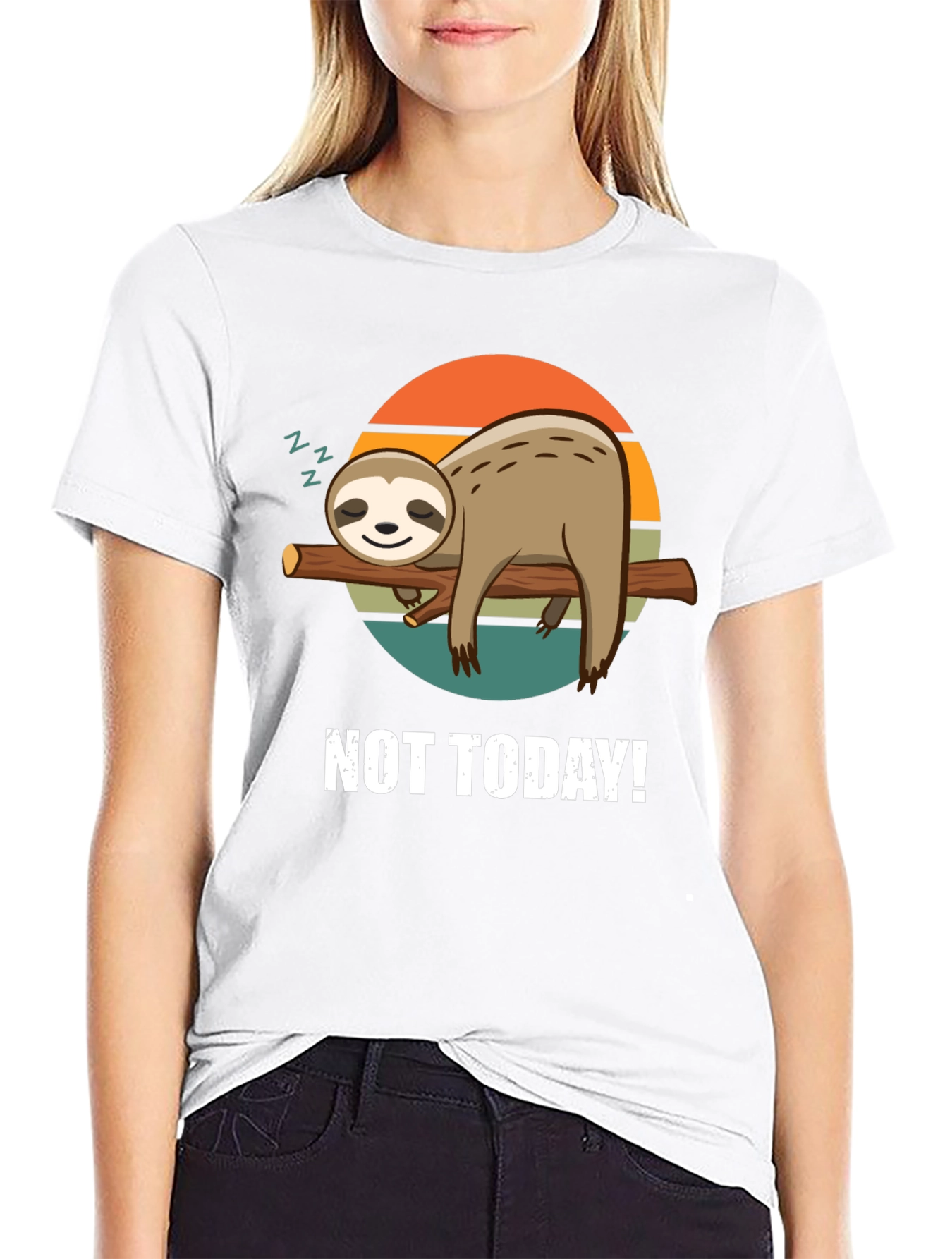 Not Today Sloth Graphic Tee - Relaxed Comfort