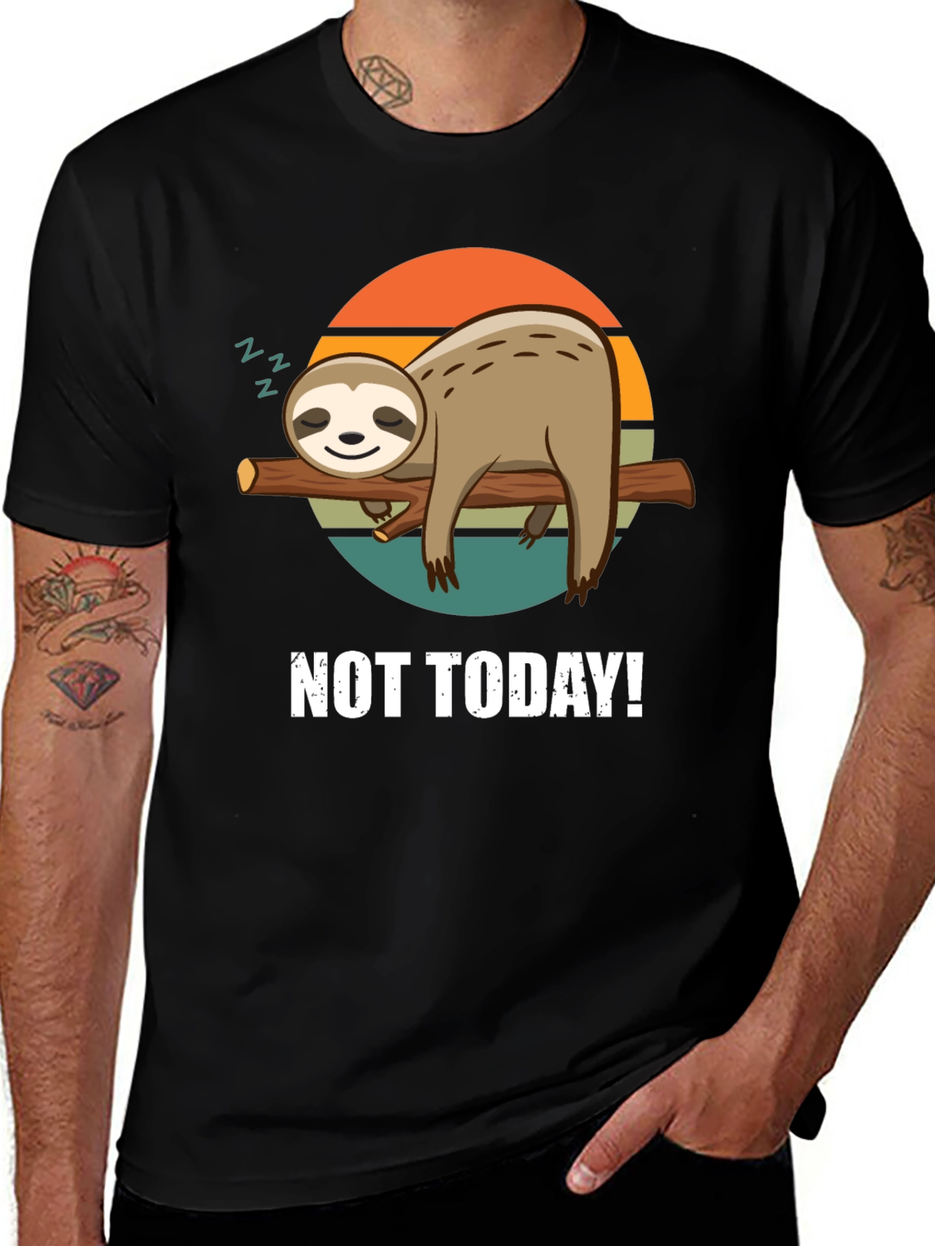 Not Today Sloth Graphic Tee - Relaxed Comfort