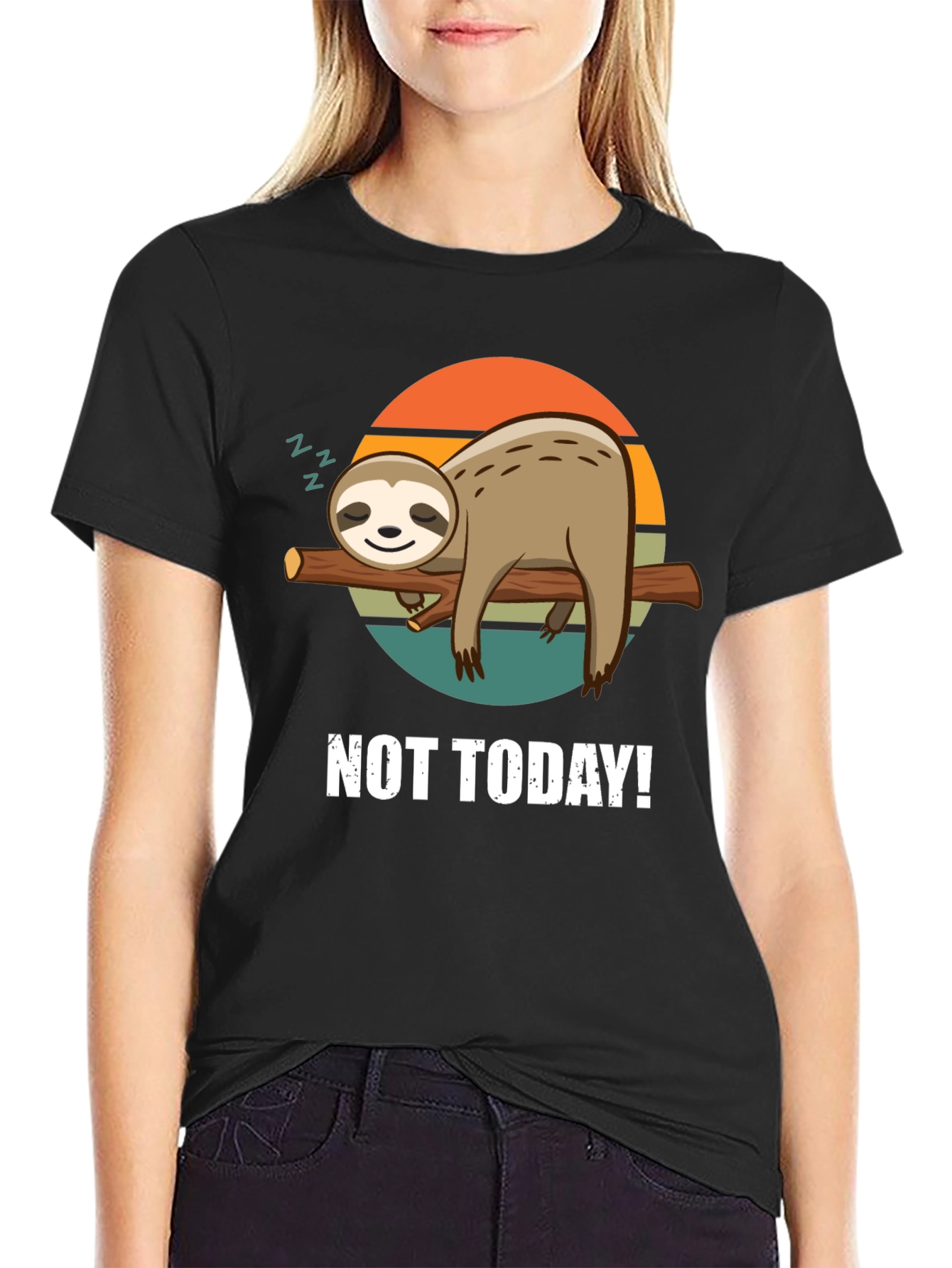 Not Today Sloth Graphic Tee - Relaxed Comfort