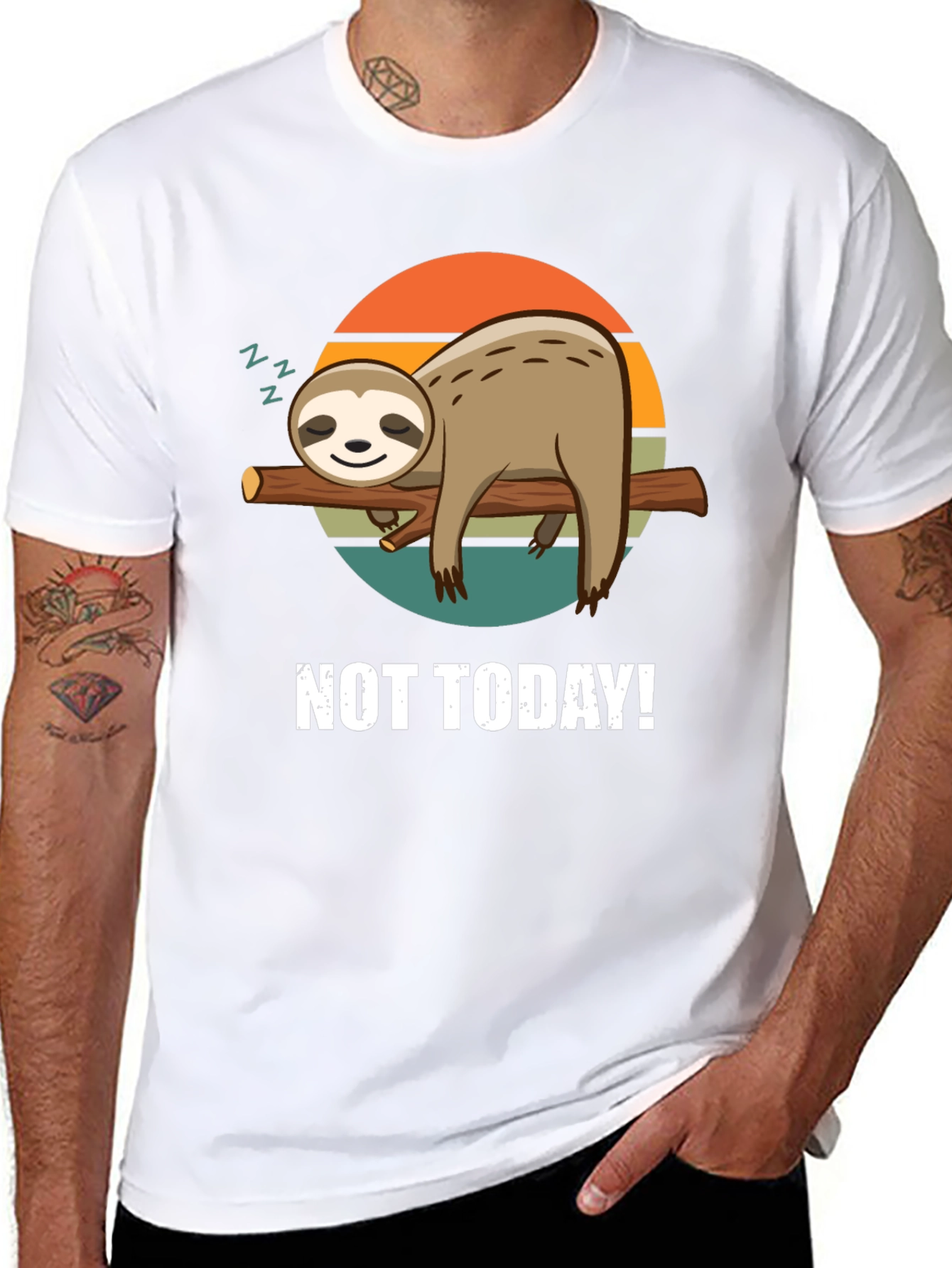 Not Today Sloth Graphic Tee - Relaxed Comfort
