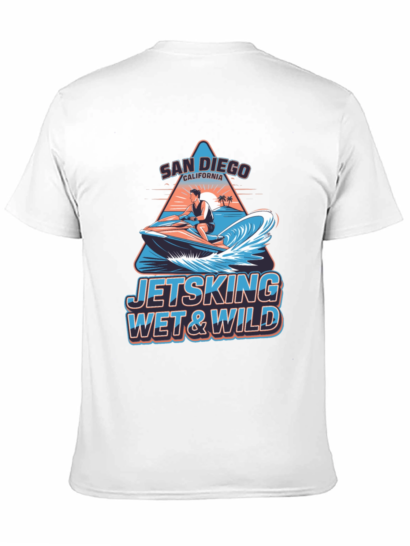 San Diego Jetski Wet & Wild Graphic T-Shirt