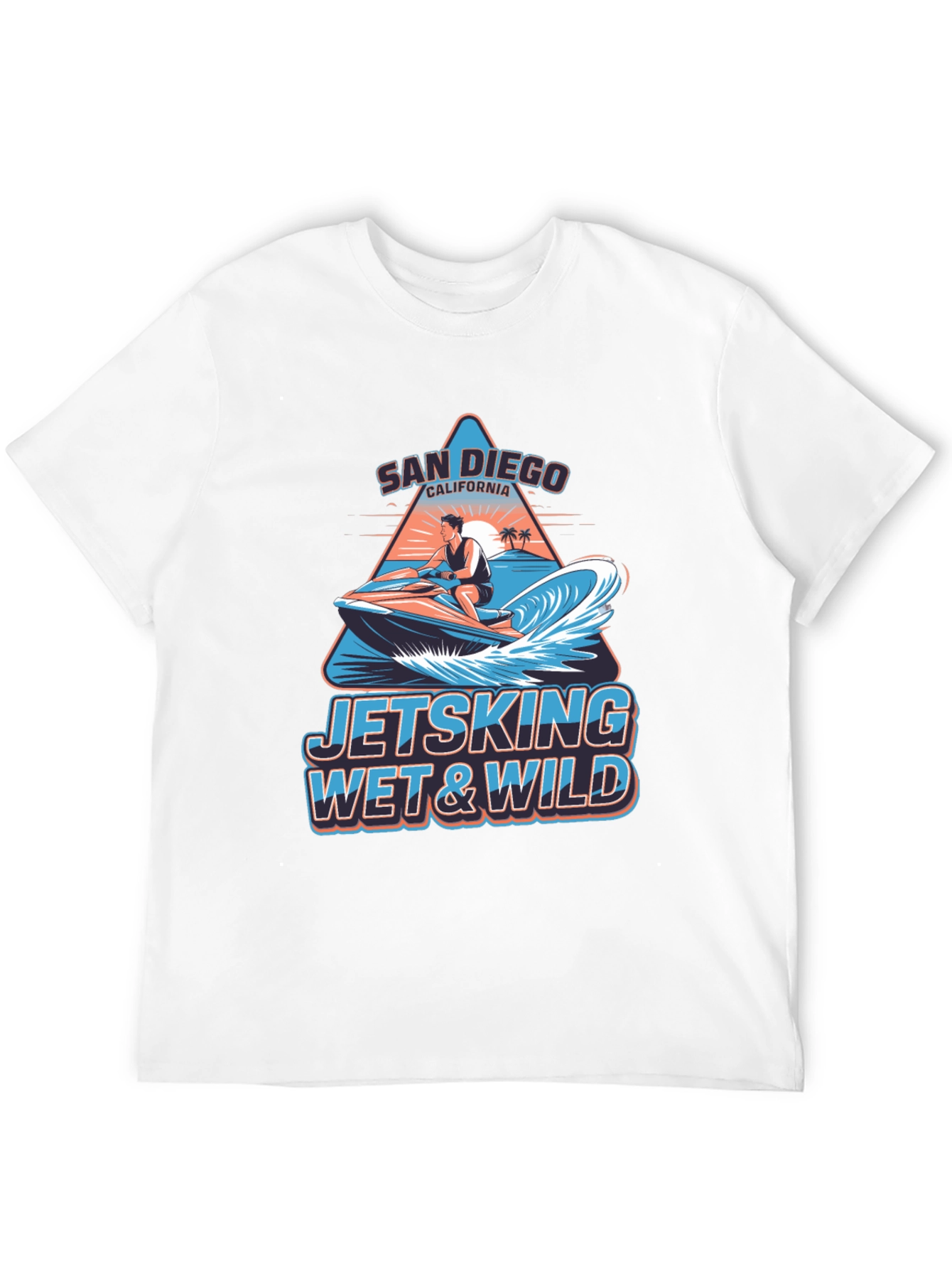 San Diego Jetski Wet & Wild Graphic T-Shirt