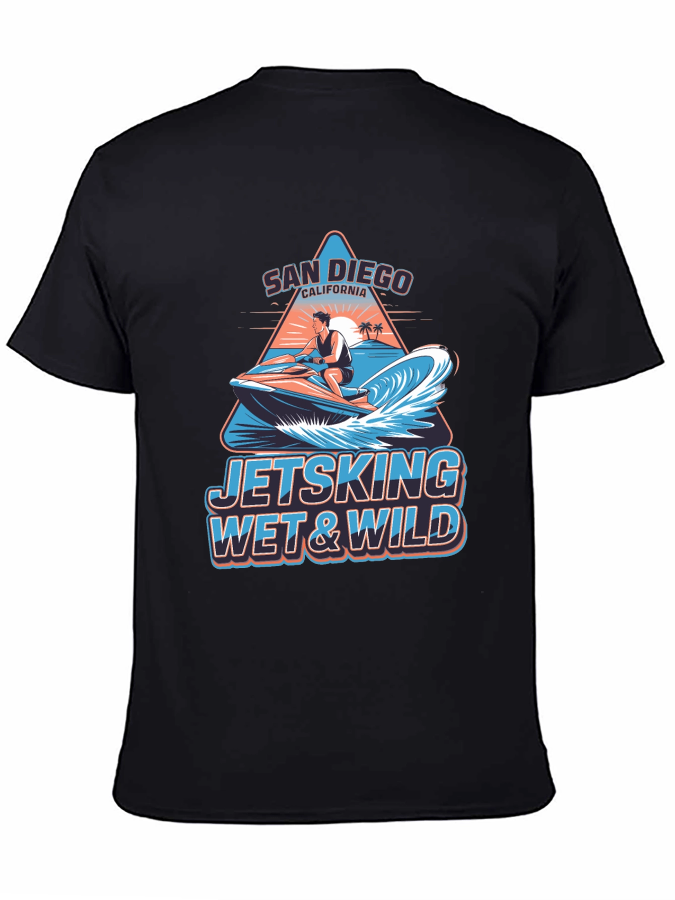 San Diego Jetski Wet & Wild Graphic T-Shirt