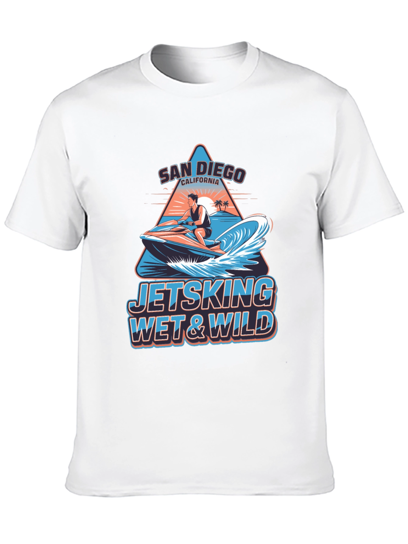 San Diego Jetski Wet & Wild Graphic T-Shirt