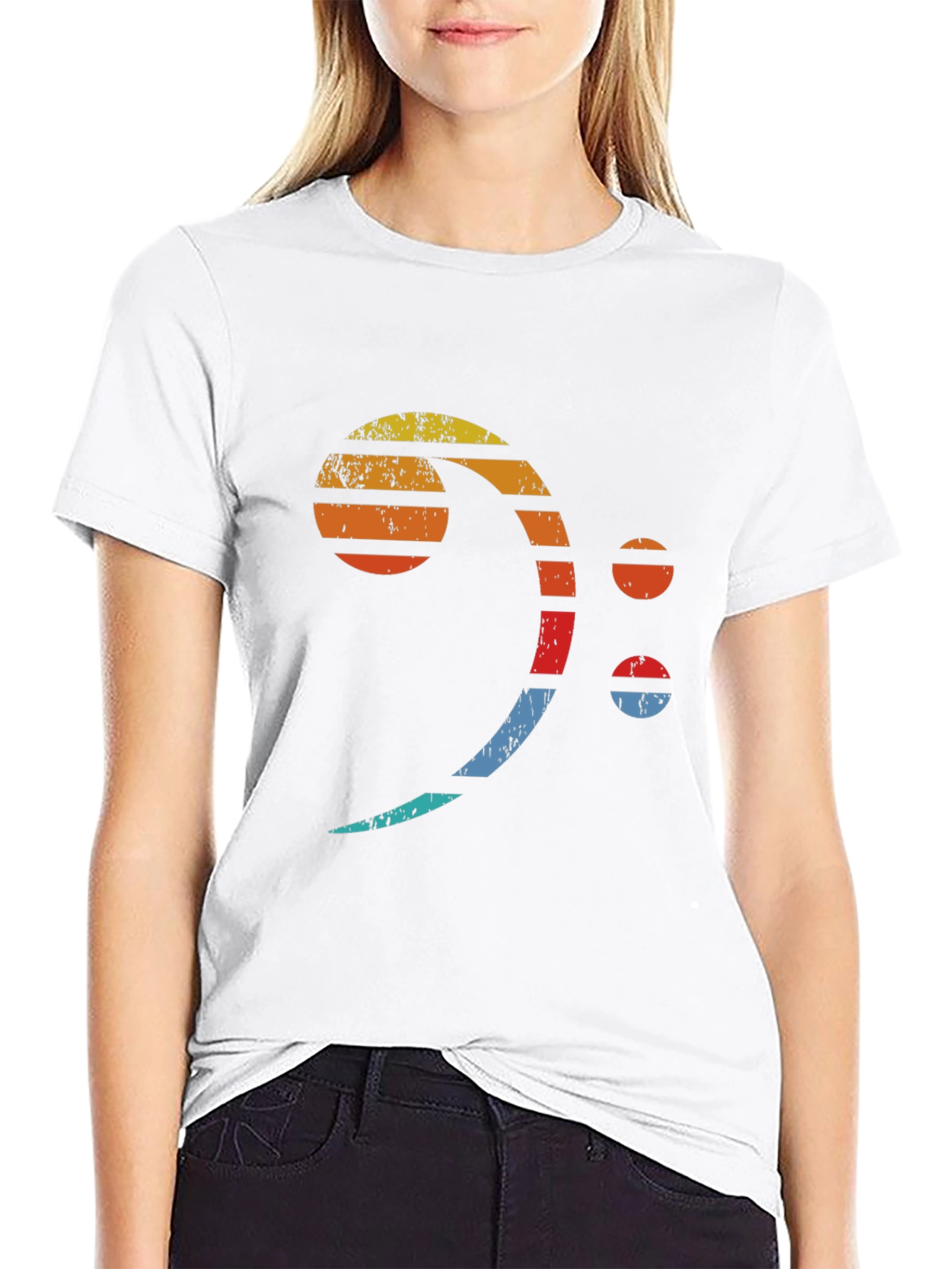 Retro Bass Clef T-Shirt - Musician Graphic Tee