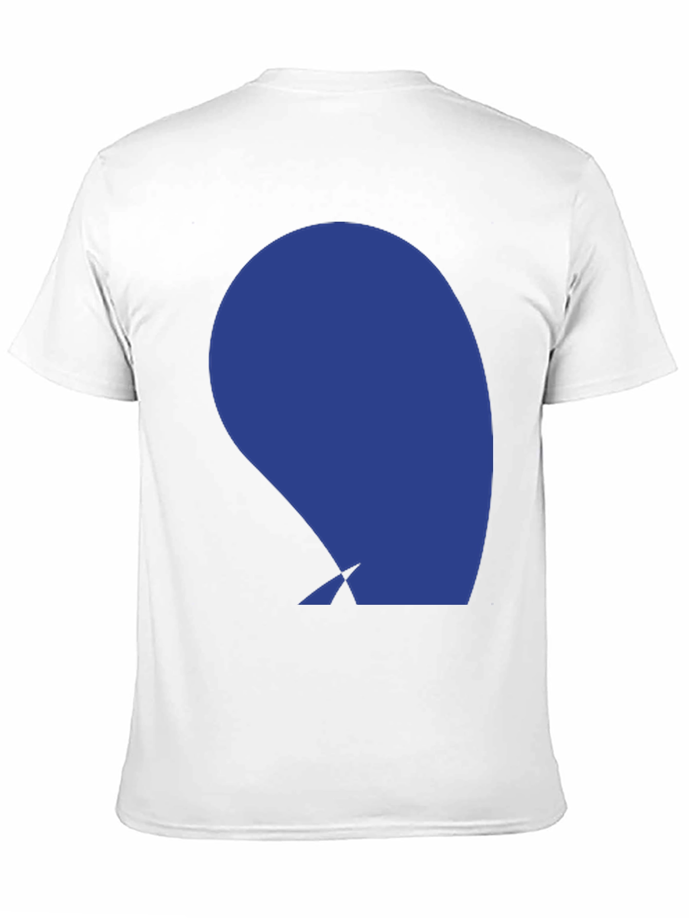 Abstract Blue Graphic Print Black T-Shirt