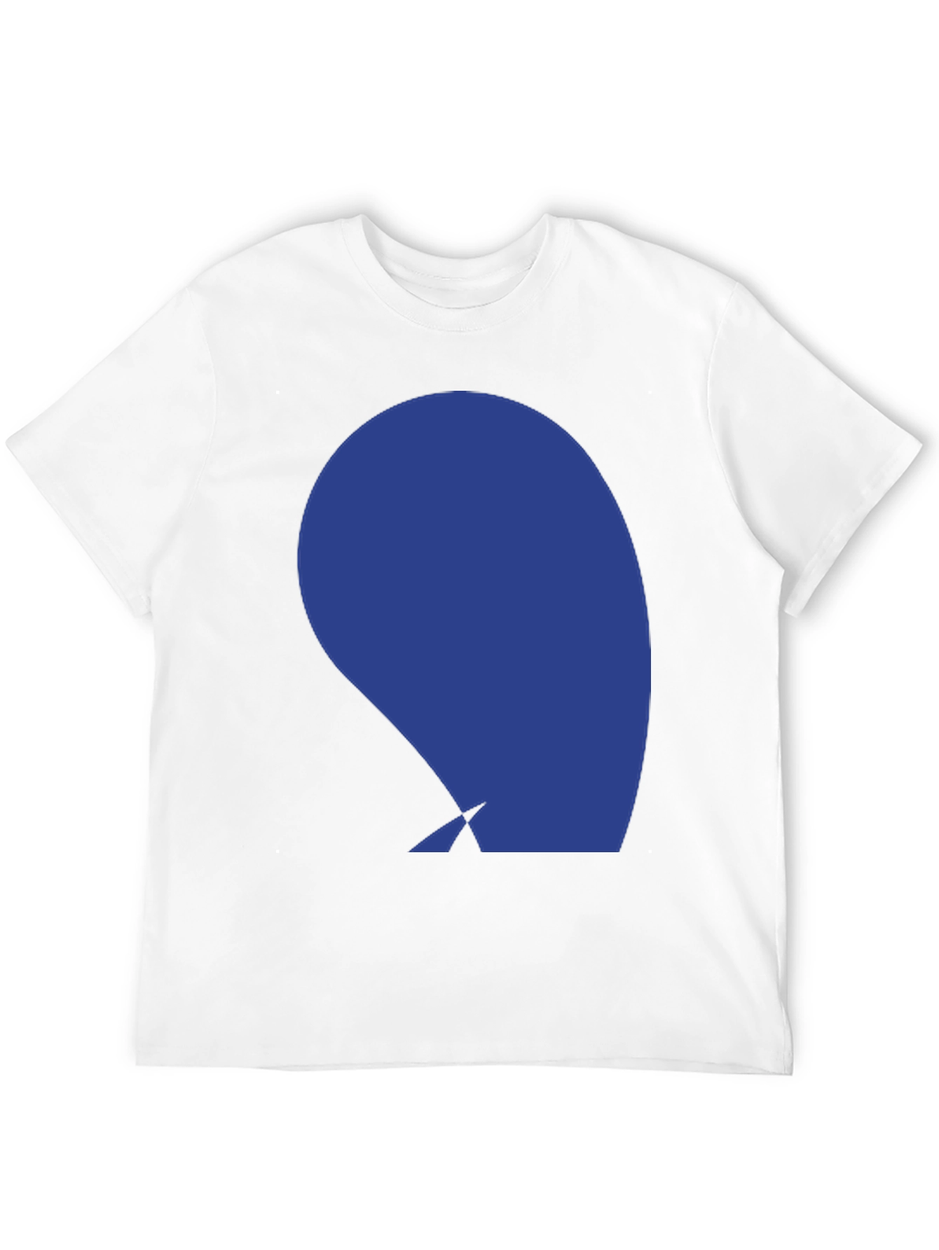 Abstract Blue Graphic Print Black T-Shirt